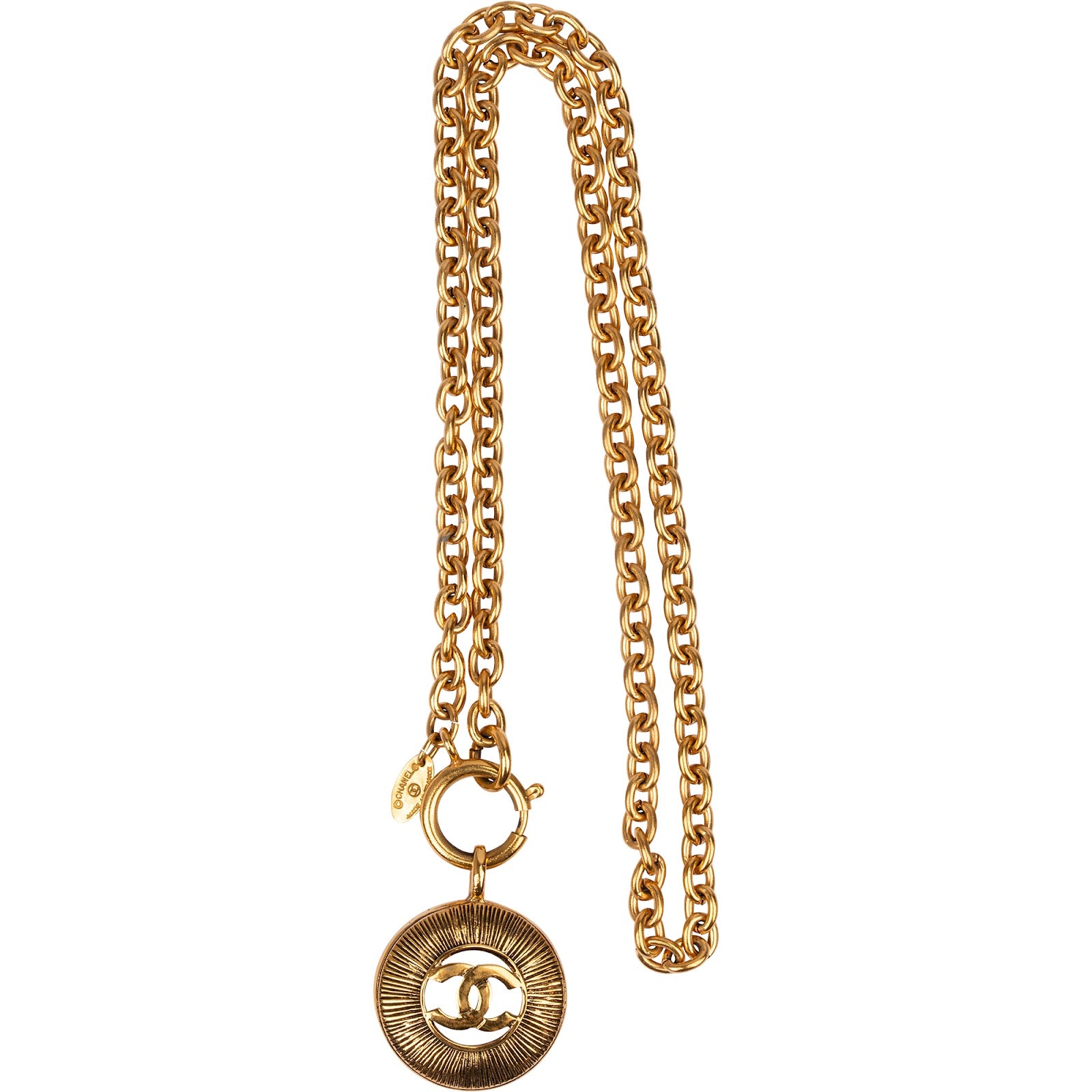 Chanel - CC Sunburst Medallion Necklace
