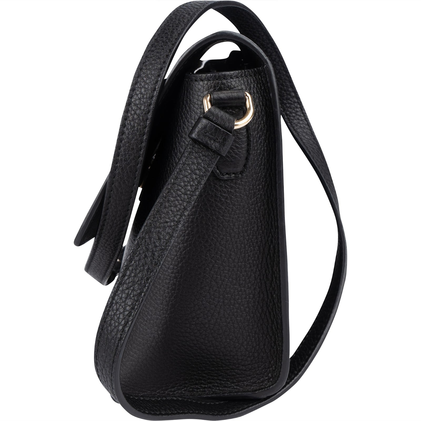 Salvatore Ferragamo Pebbled Leather Gancini Flap Crossbody Bag