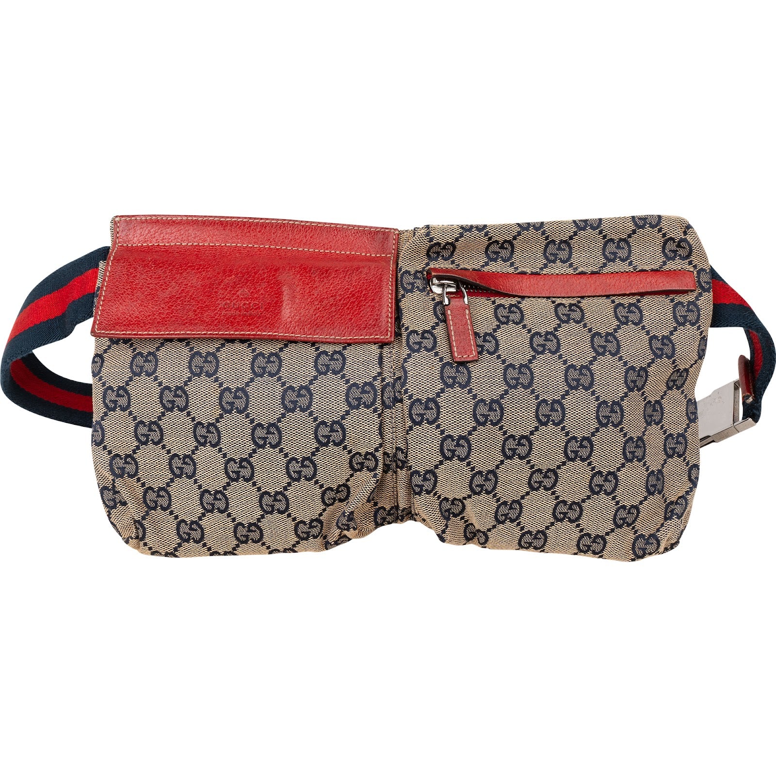 Gucci - Monogram GG Canvas Web Stripe Crossbody Belt