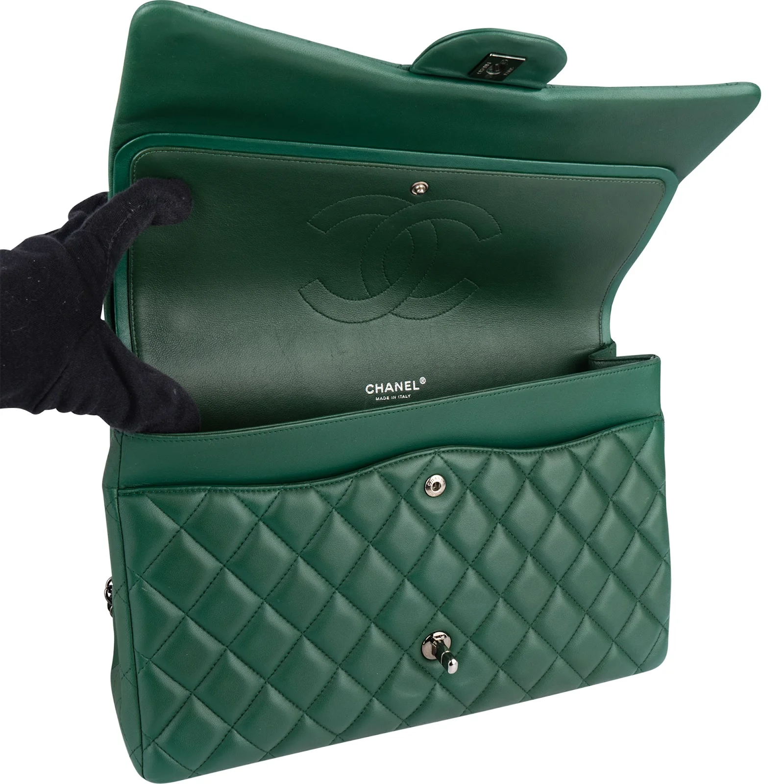 Chanel Quilted Lambskin Maxi Double Flap Crossbody Bag