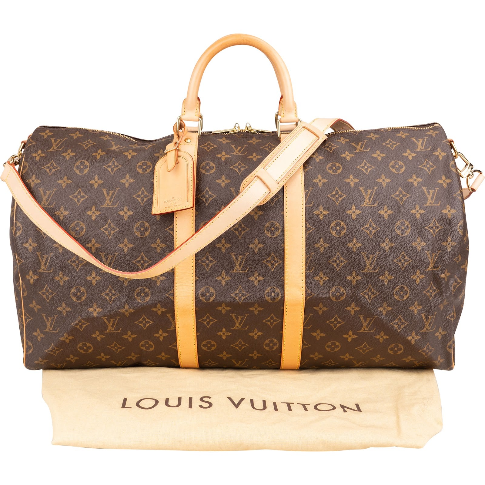 Louis Vuitton Monogram Canvas Keepall 55 Bandoulière Reisetasche