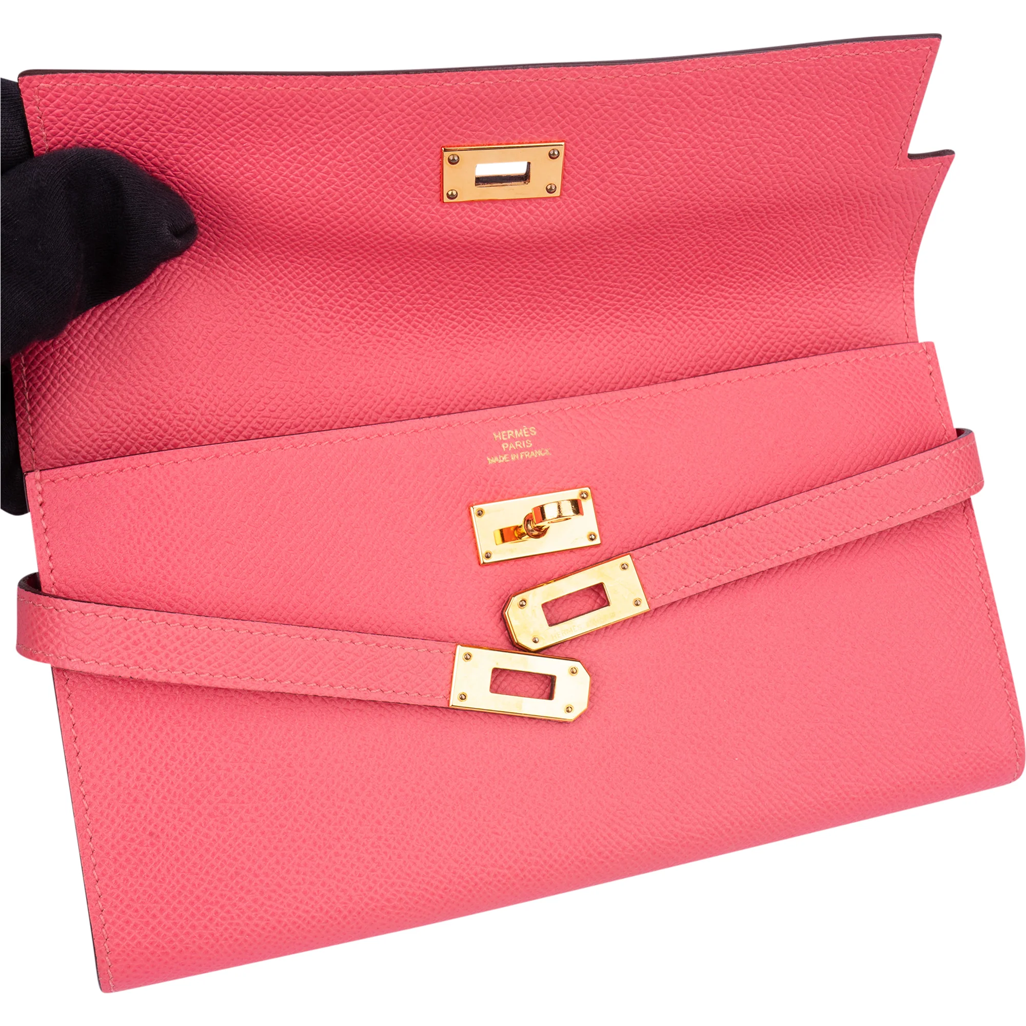 Hermès Pink Epsom Leather Kelly Wallet
