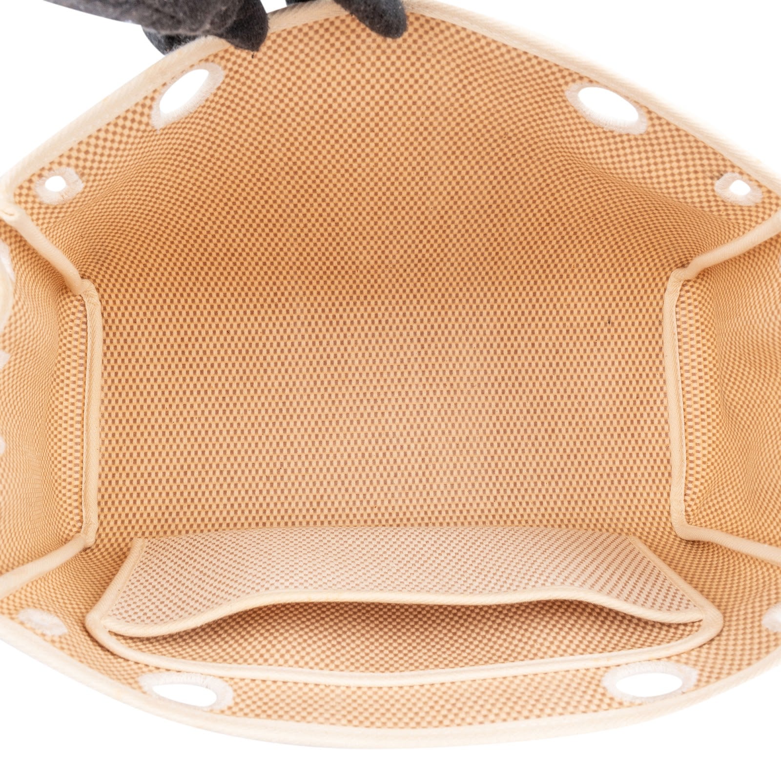 Borsa a tracolla Hermès Cabas PM in tela e pelle