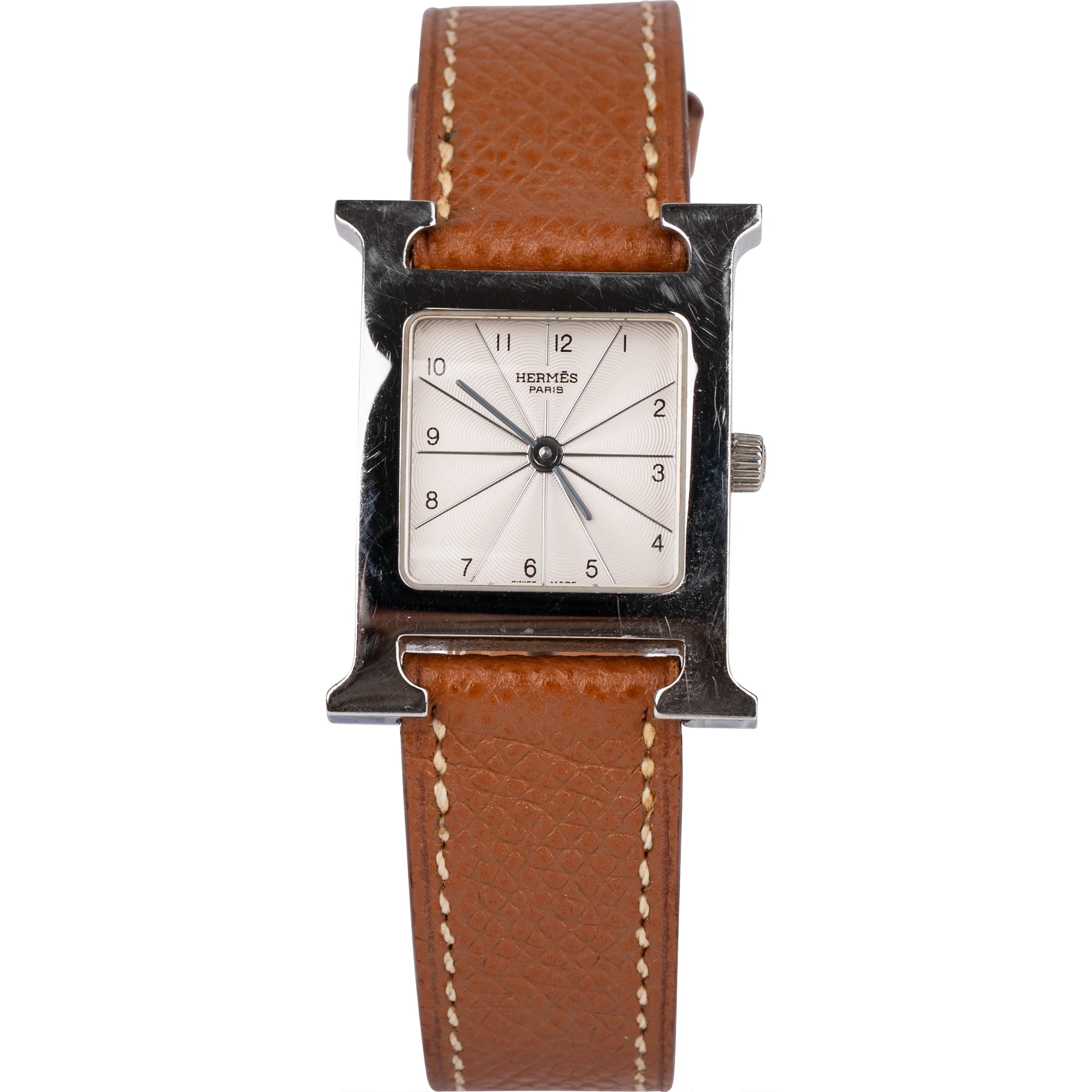 Hermès Silver Tone Heure H HH1.210N Women Watch