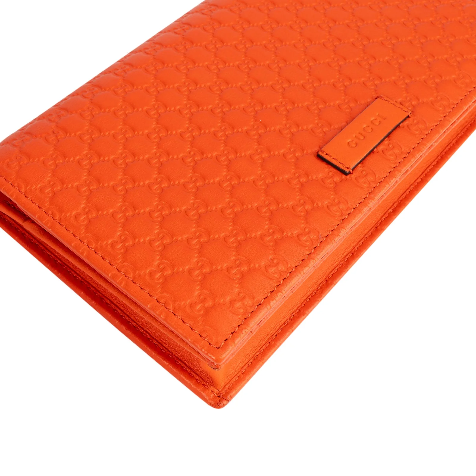 Gucci Microguccissima Orange Wallet on a Chain Crossbody Bag