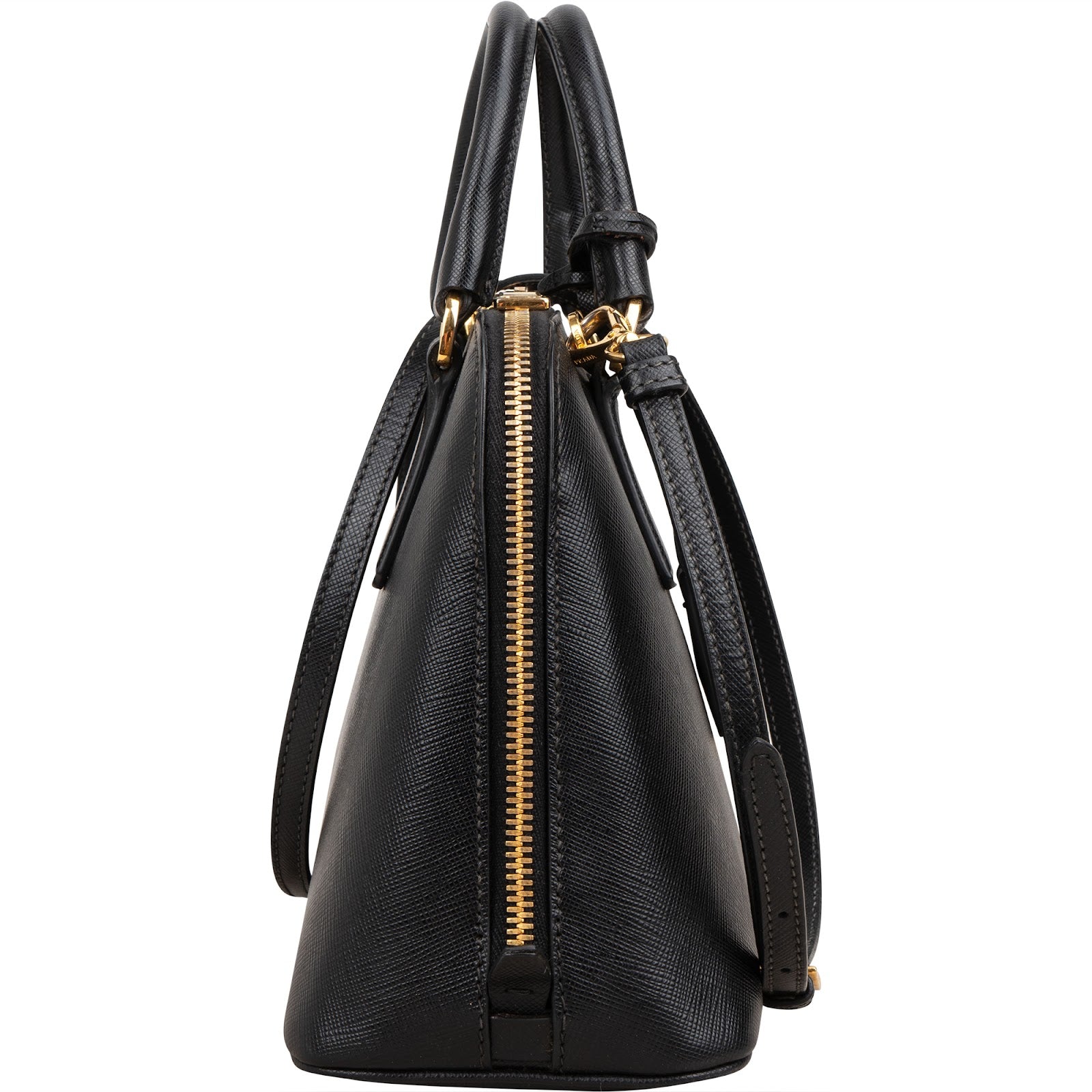 Prada – torebka Promenade z czarnej skóry Saffiano