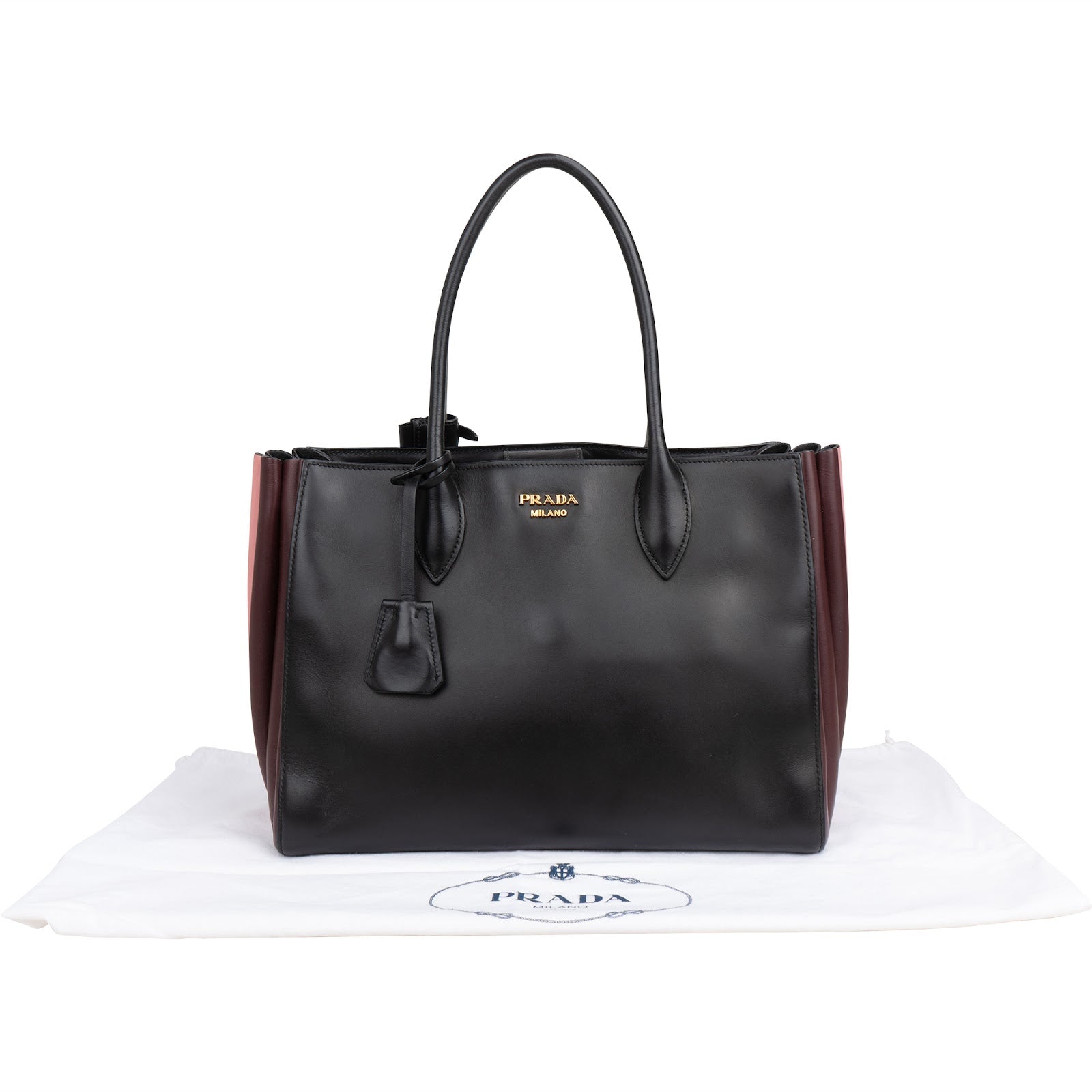 Prada Leather Bibliothèque Tote Handbag
