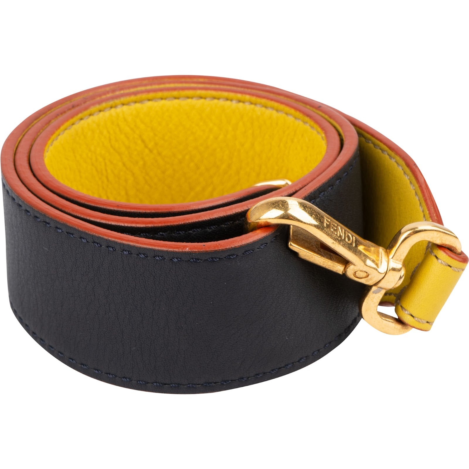 Fendi Bicolor Leather Reversible You Bags Strap