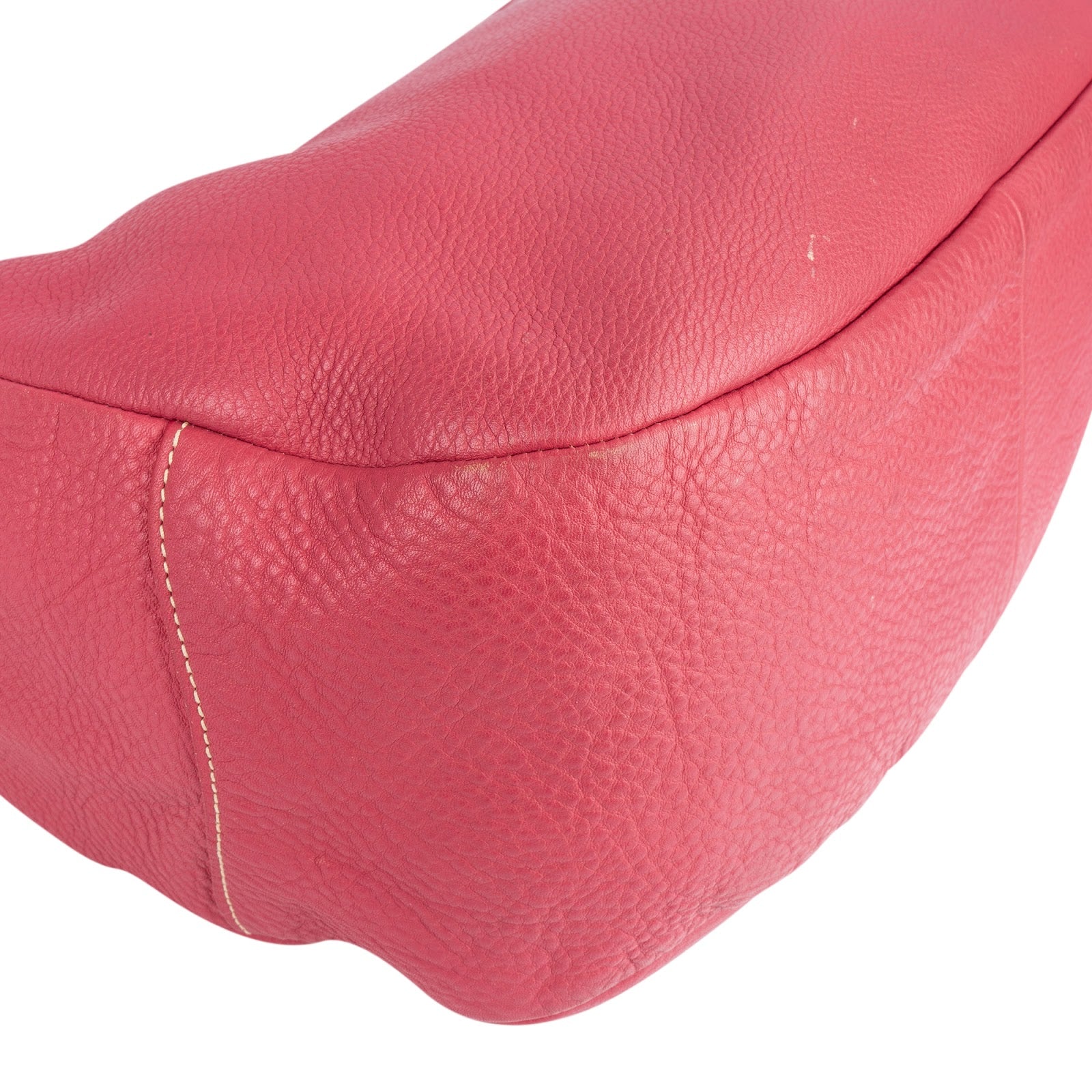 Prada Pink Leather Hobo Shoulder Bag