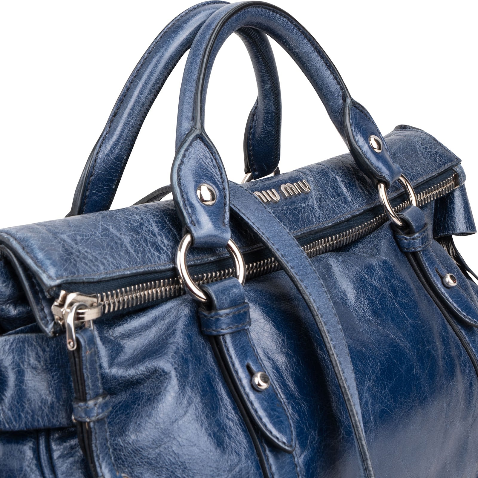 Miu Miu - Vitello Lux Bow Satchel handtas