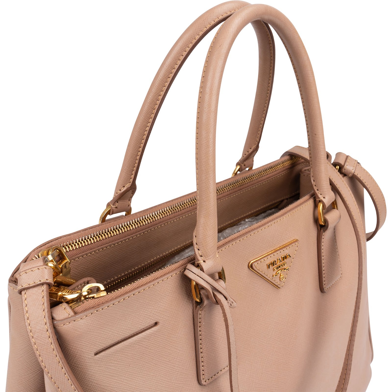 Prada – Galleria beige handtas
