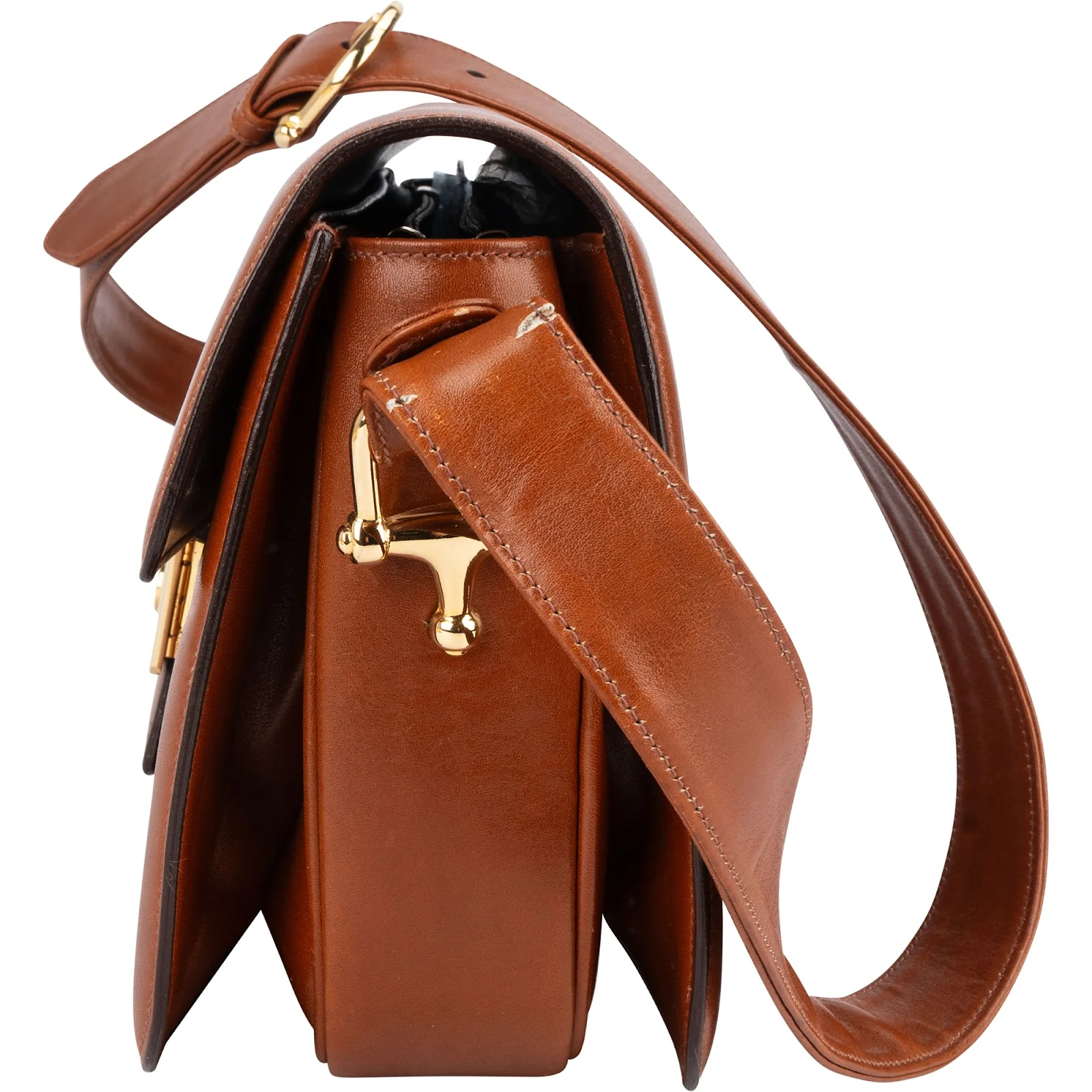 Celine Boxcalf Leather Triomphe Shoulder Bag
