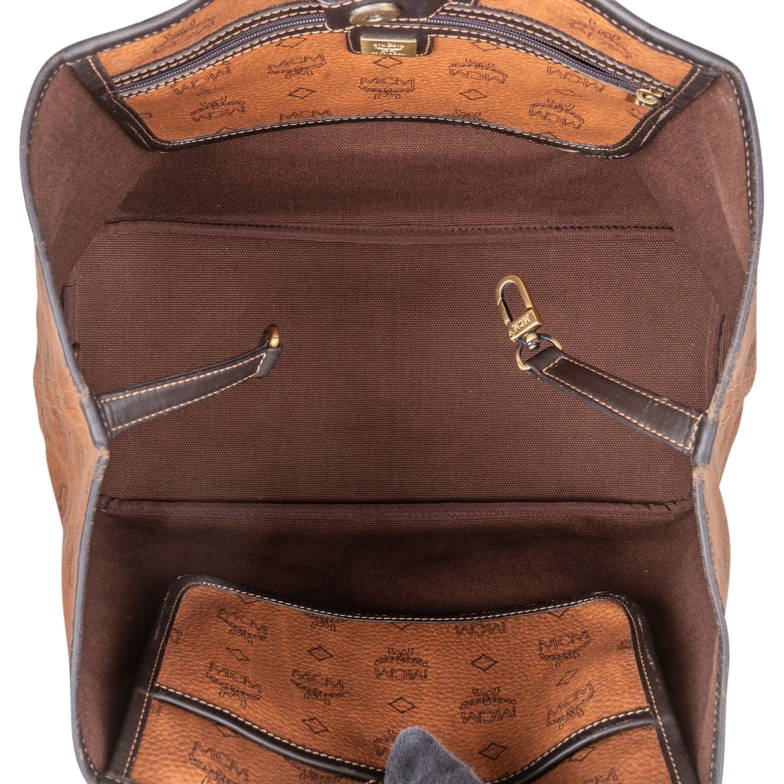 MCM Monogram Visetos Leather Liz Reversible Shopper