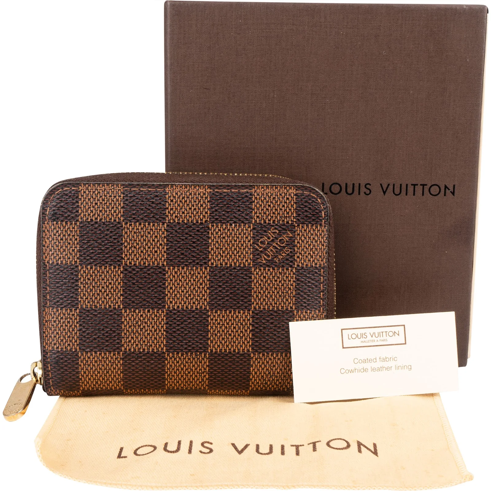Louis Vuitton Monogram Damier Ebene Zippy Coin Purse Wallet N63070