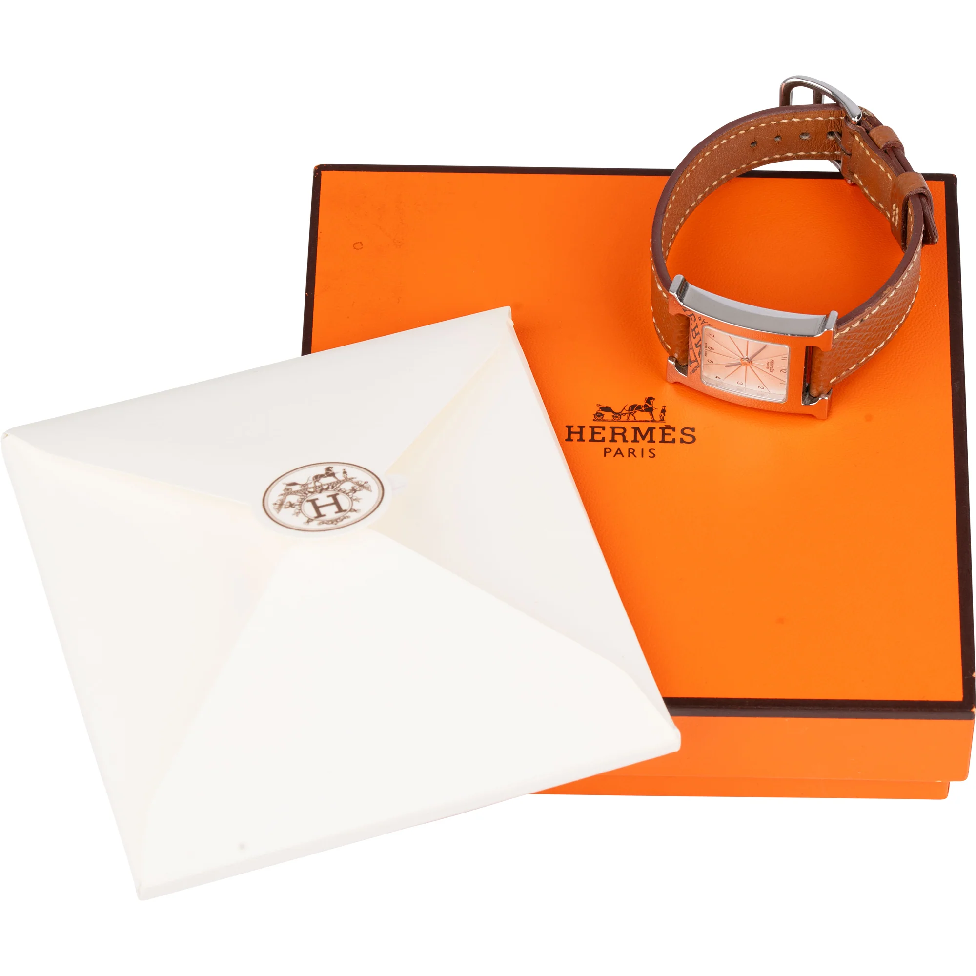 Hermès Silver Tone Heure H HH1.210N Women Watch