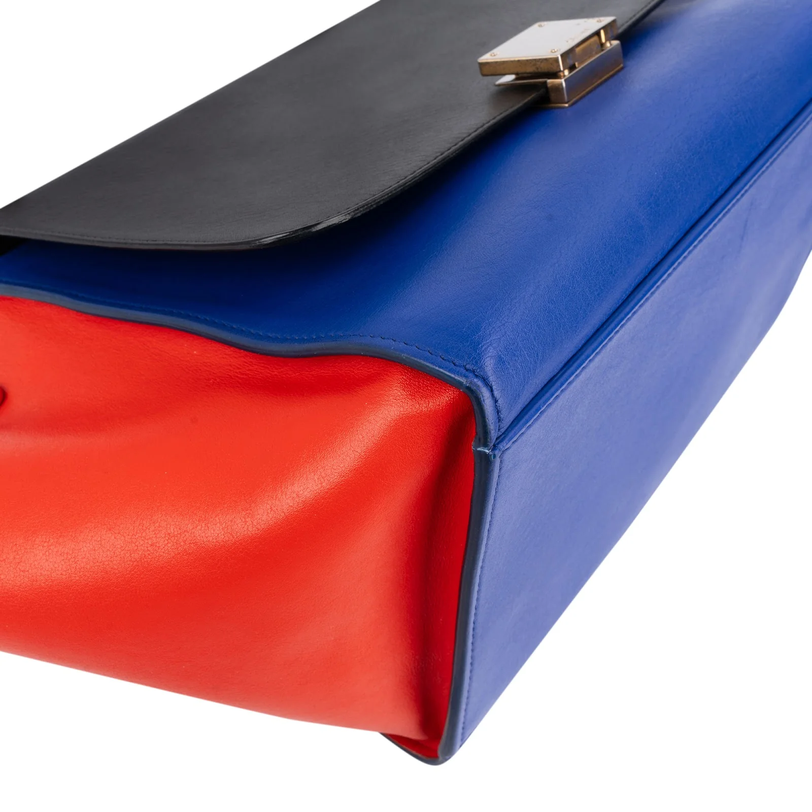 Céline Tricolor Leather Trapeze Handbag