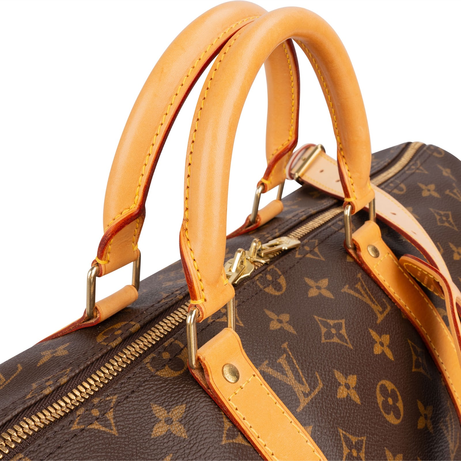 Louis Vuitton Monogram Canvas Keepall 50 Shoulder Strap Travel Bag