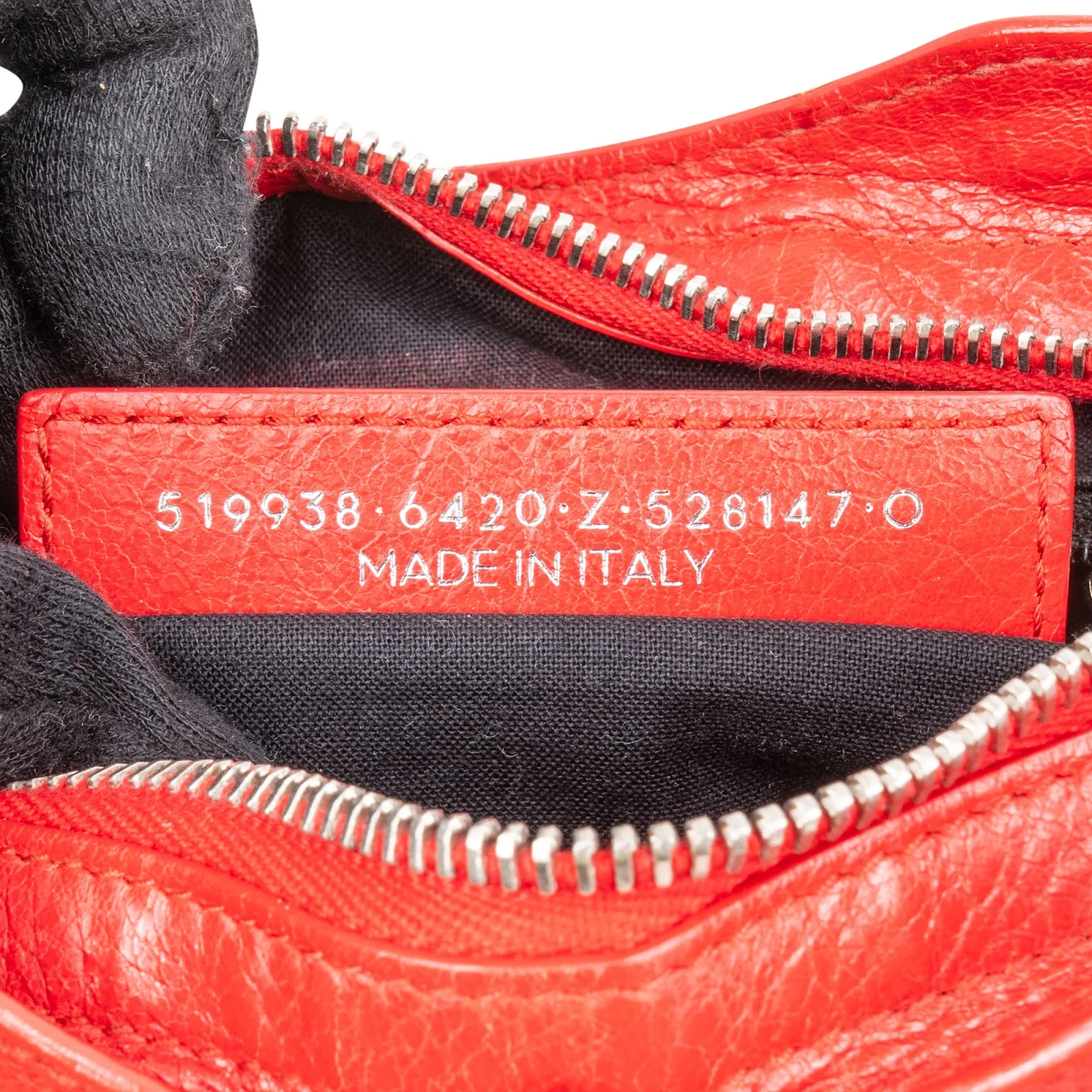 Balenciaga Red Leather Mini City Handbag