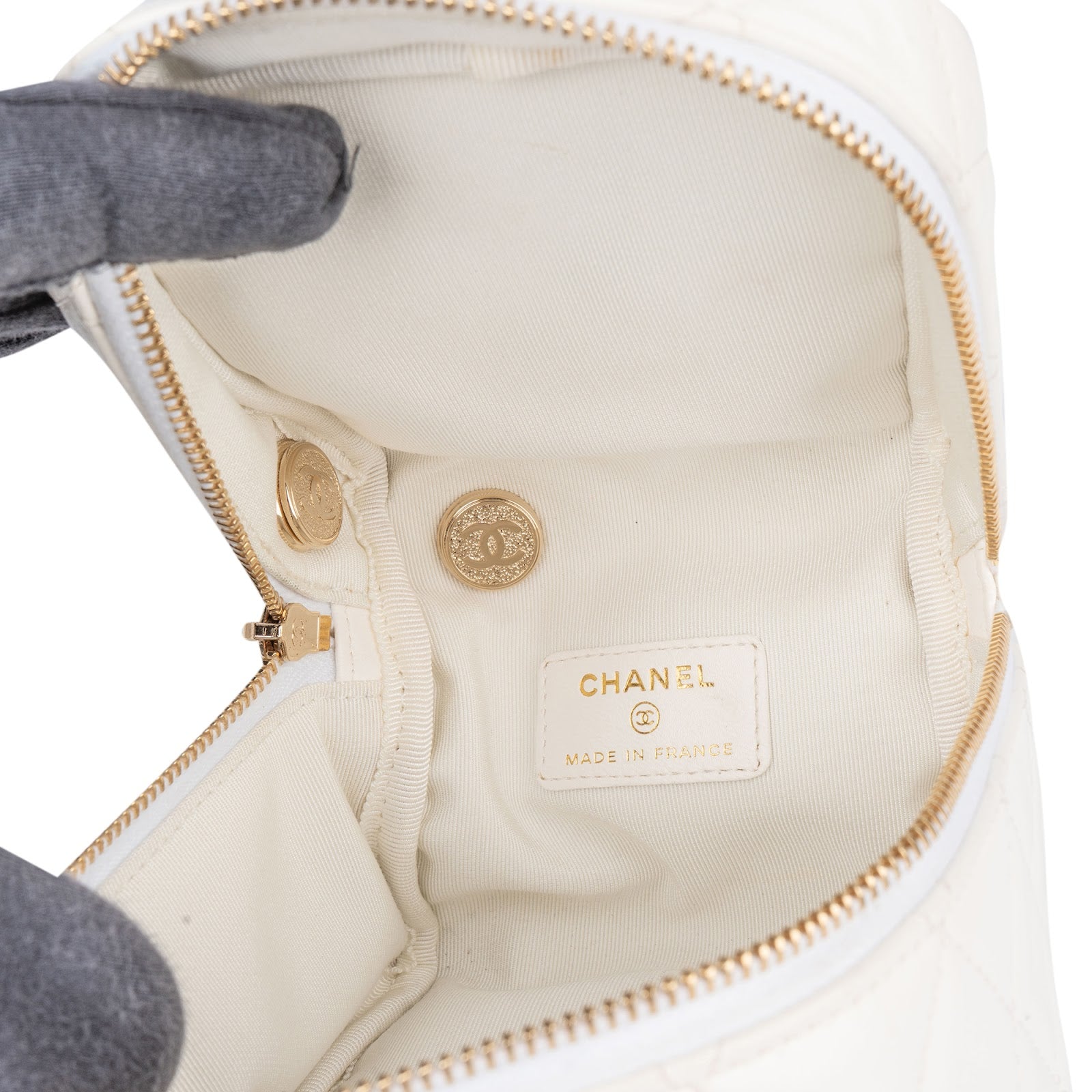 Chanel Quilted Lambskin Small Vanity Chain Handbag