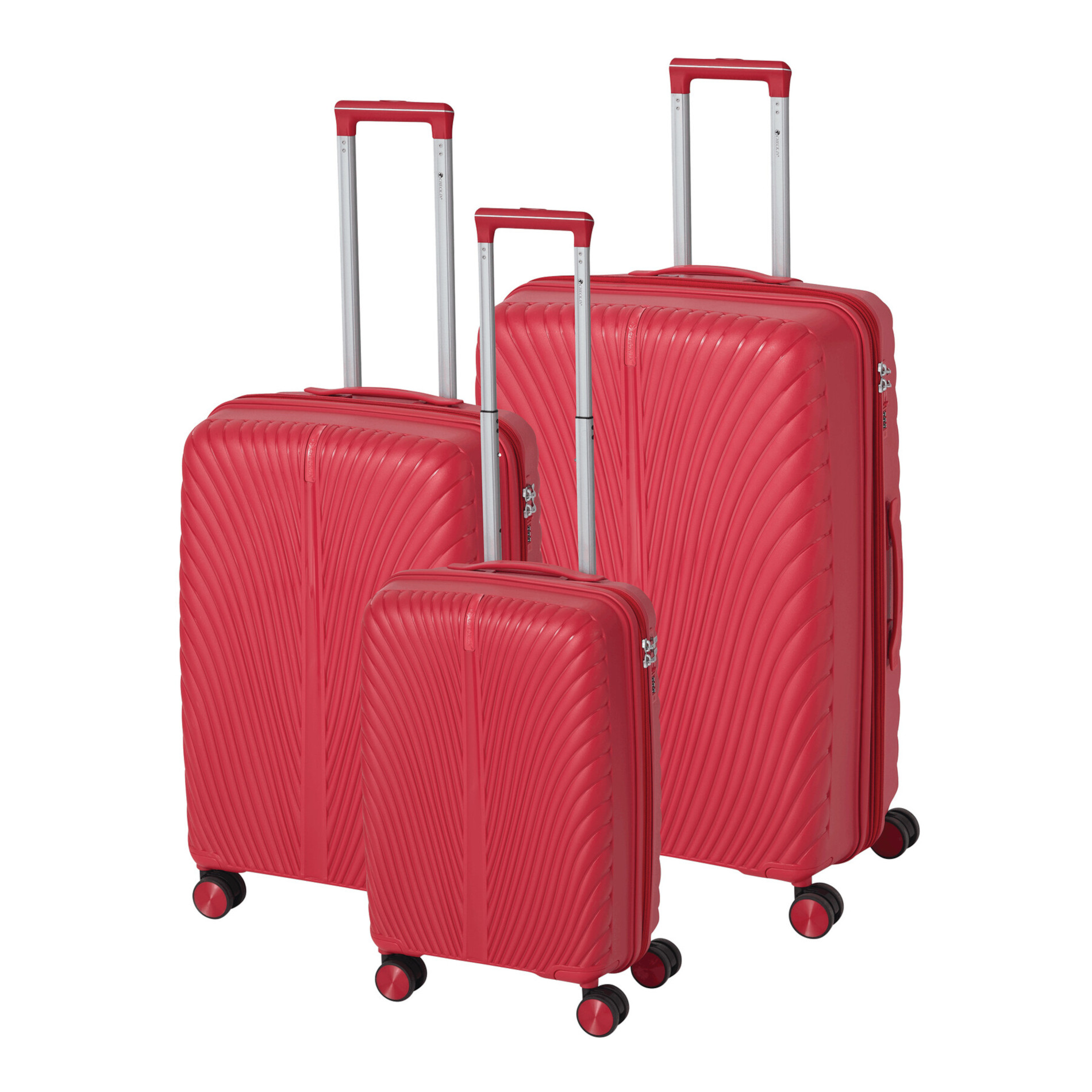 Sydney Kofferset mit 4 Rollen Gr. L/M/S - rot