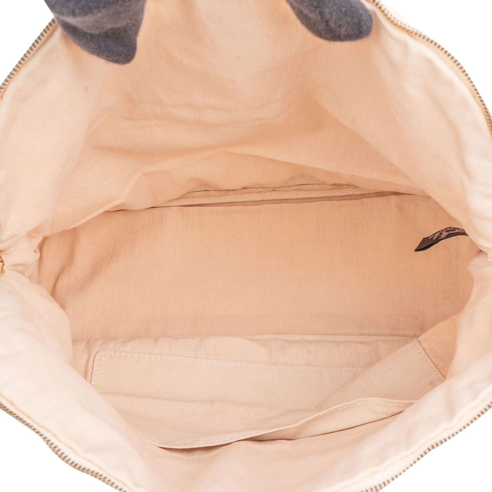 Hermès White Cotton Bolide Toiletry Bag