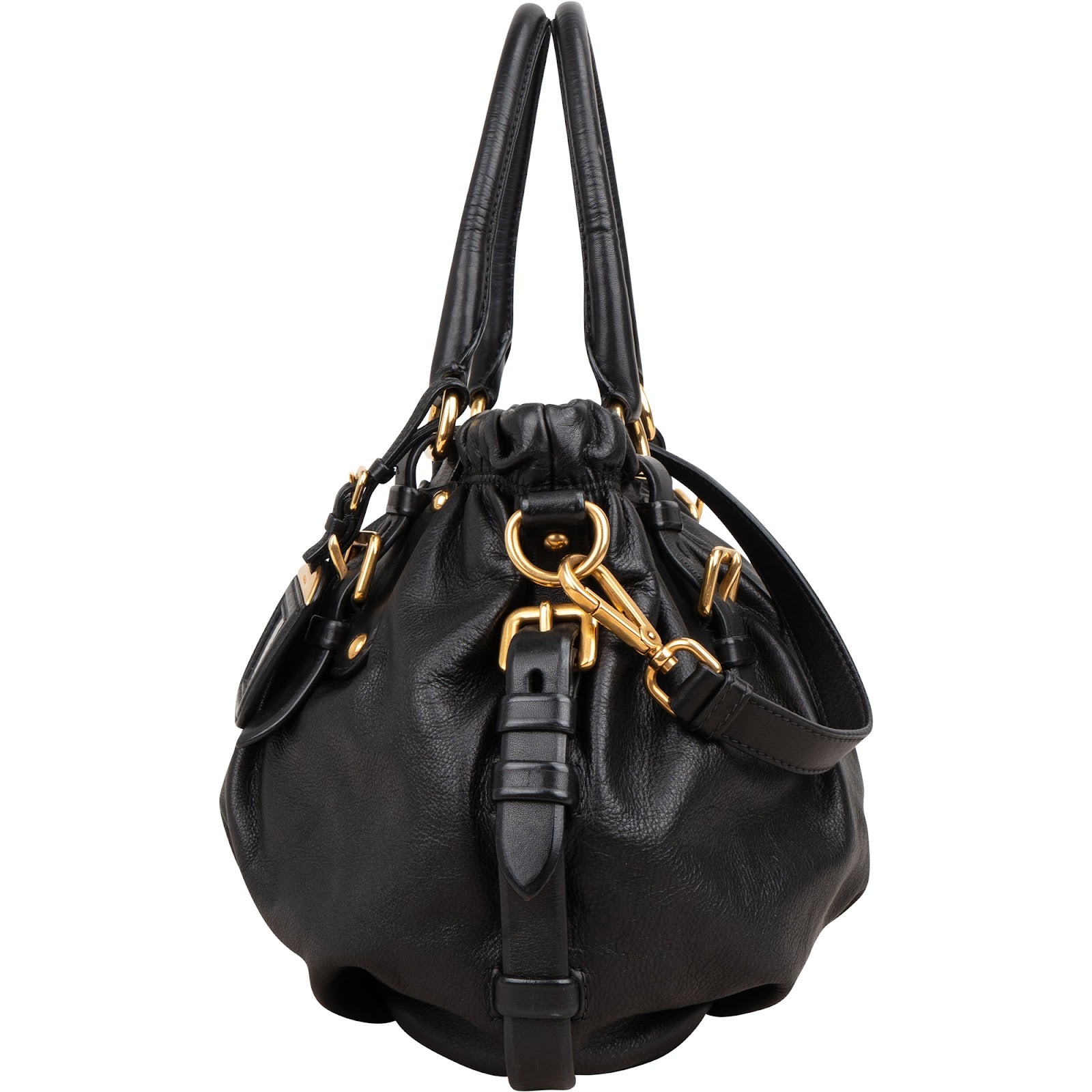 Prada Soft Calf Leather Gaufre Satchel Handbag
