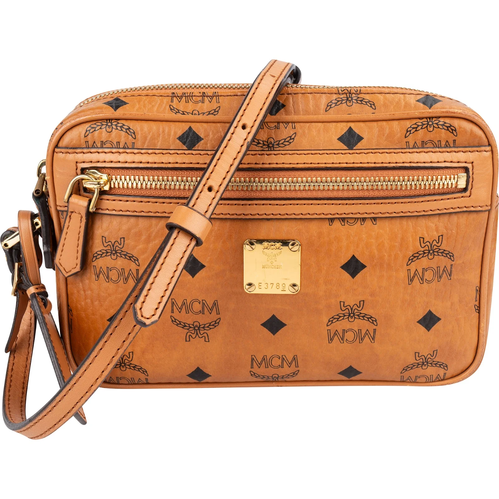 MCM Monogram Visetos Camera Crossbody Bag