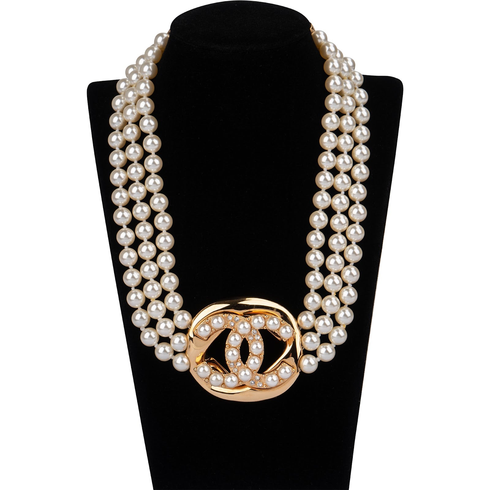 Chanel Pearl CC Choker Necklace Collier