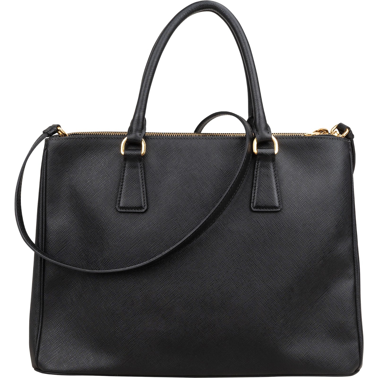 Prada Black Saffiano Leather Galleria Handbag