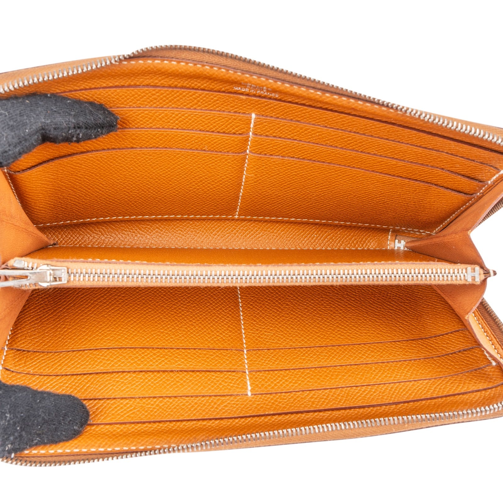 Hermès Brown Epsom Leather Azap Zippy Wallet