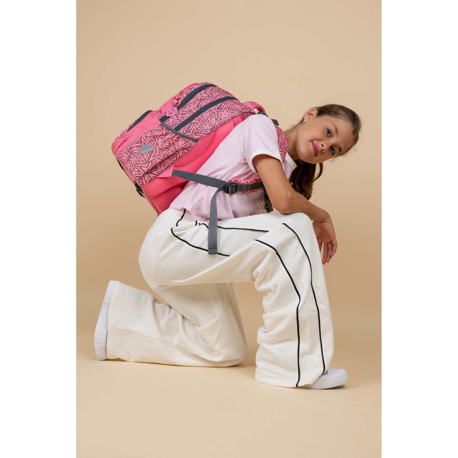 Maxi Pack Schulrucksack mit Brustgurt 2tlg. Set - "Love Stars"