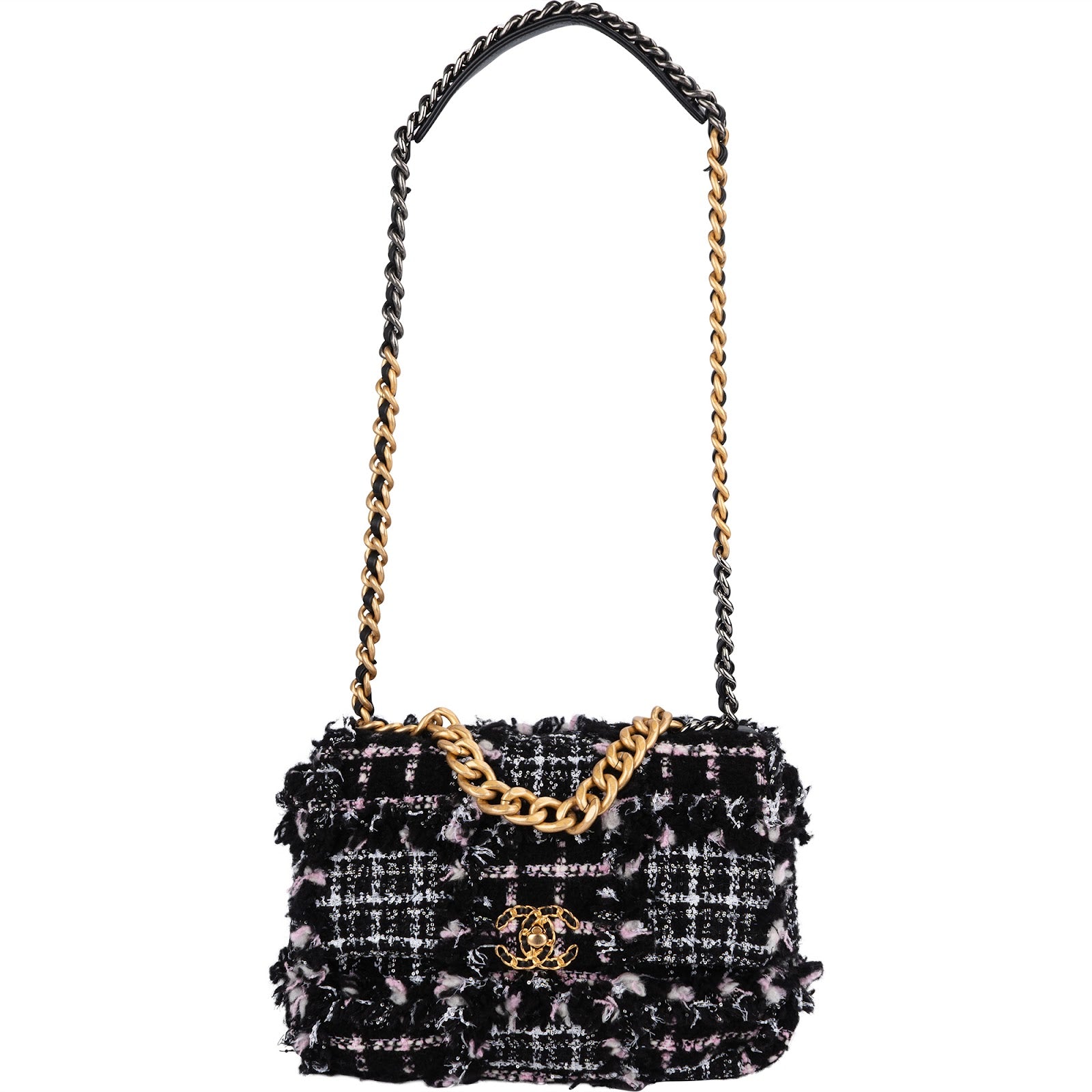 Chanel 19 Tweed Single Flap Crossbody Bag