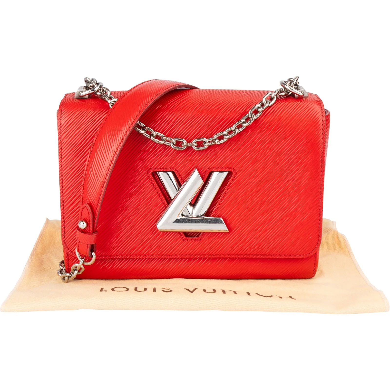 Louis Vuitton Red Epi Leather Twist Crossbody Bag