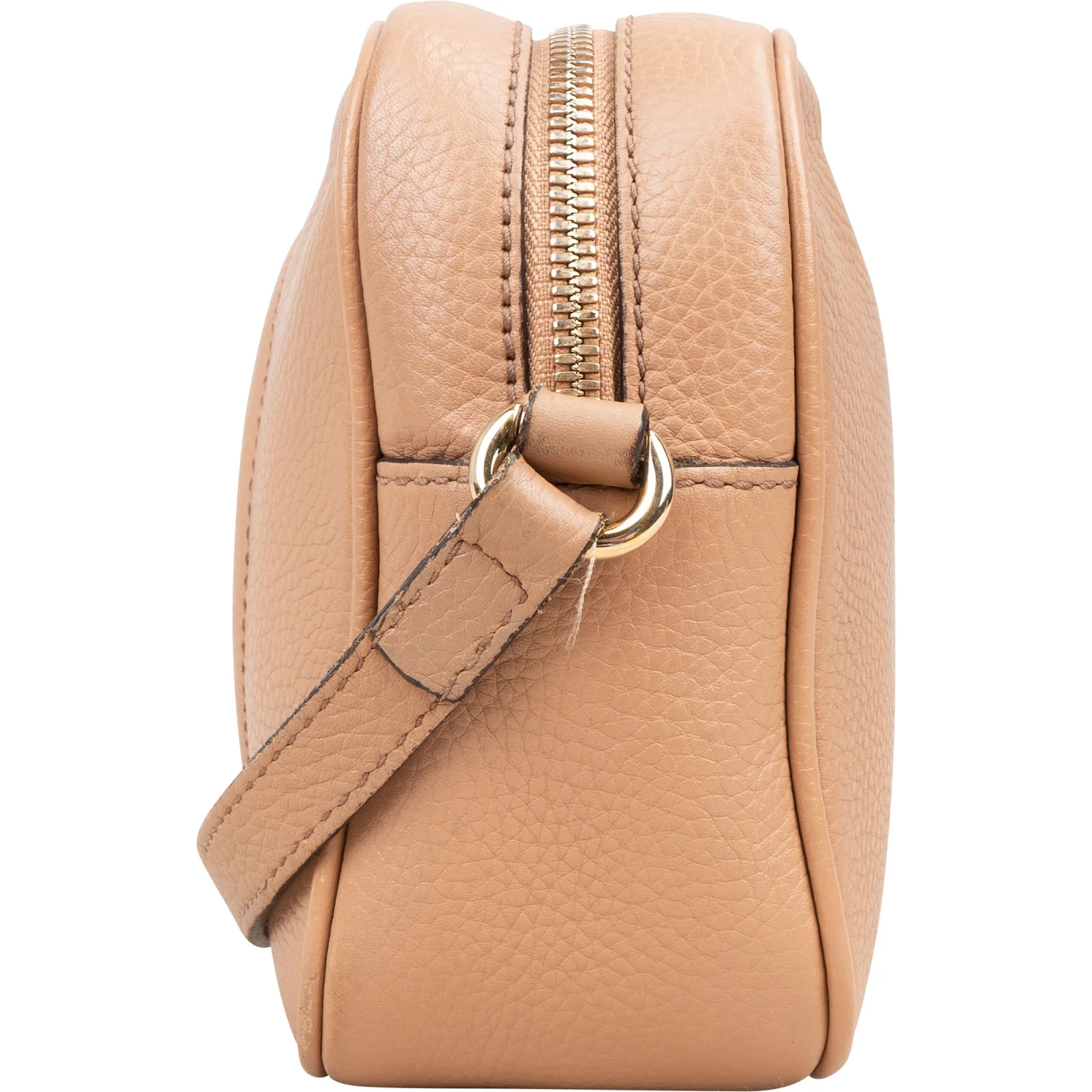 Gucci Grained Leather GG Soho Camera Crossbody Bag