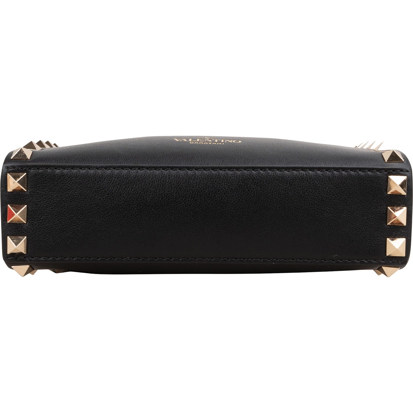 Valentino Garavani Black Leather Rockstud Flap Crossbody Bag