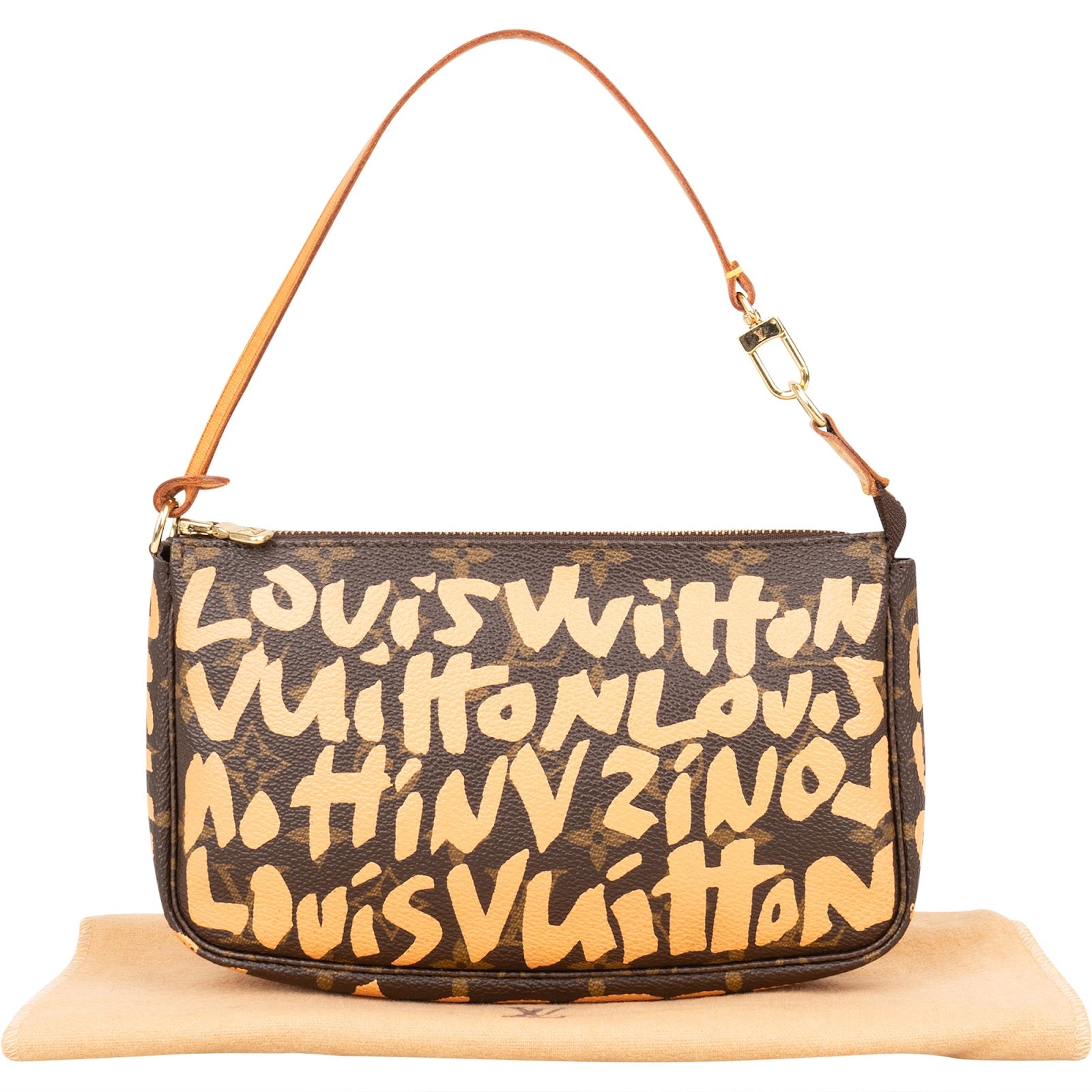 Louis Vuitton Limited Edition Monogram Graffiti Pochette Handbag