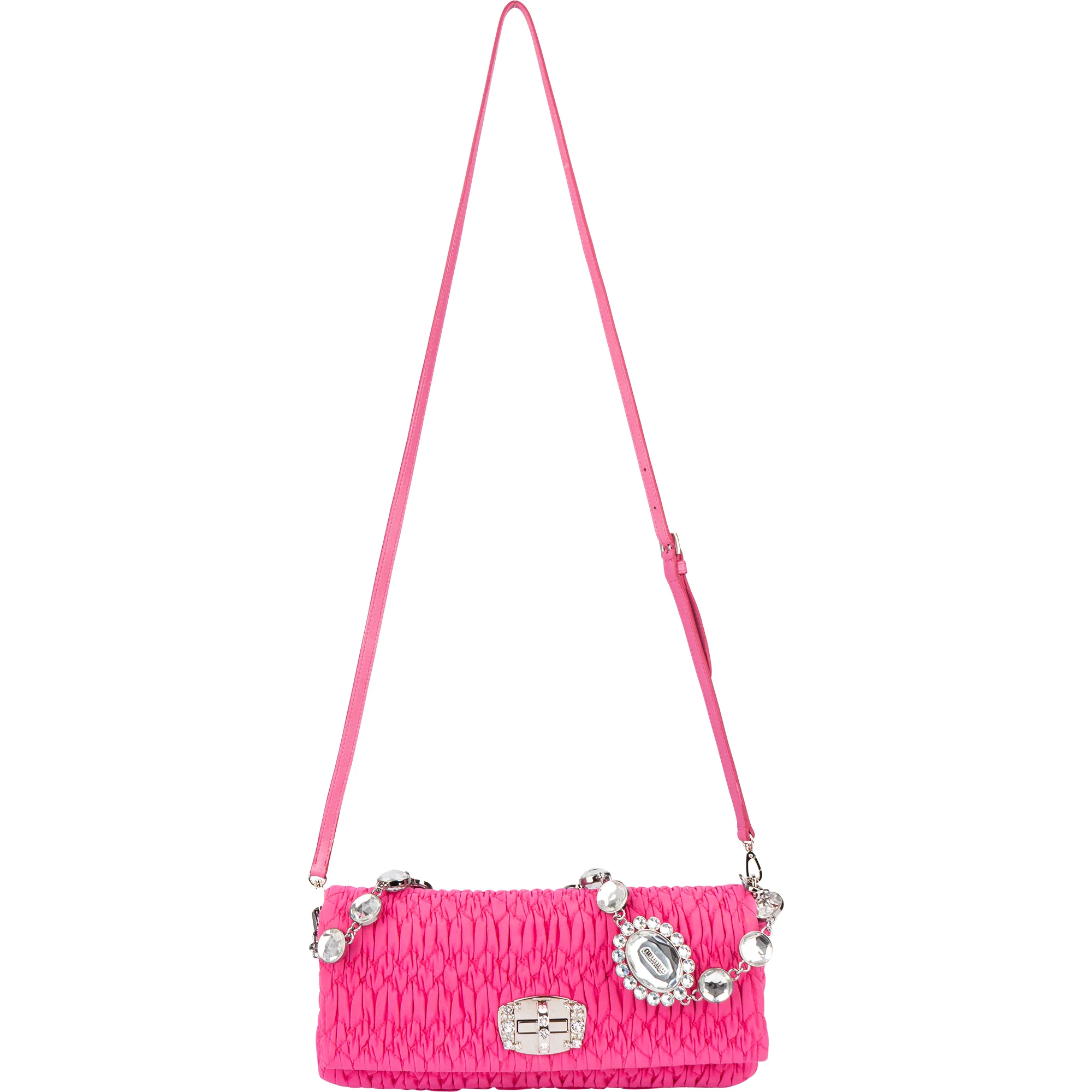 Miu Miu Quilted Crystal Shoulder Bag