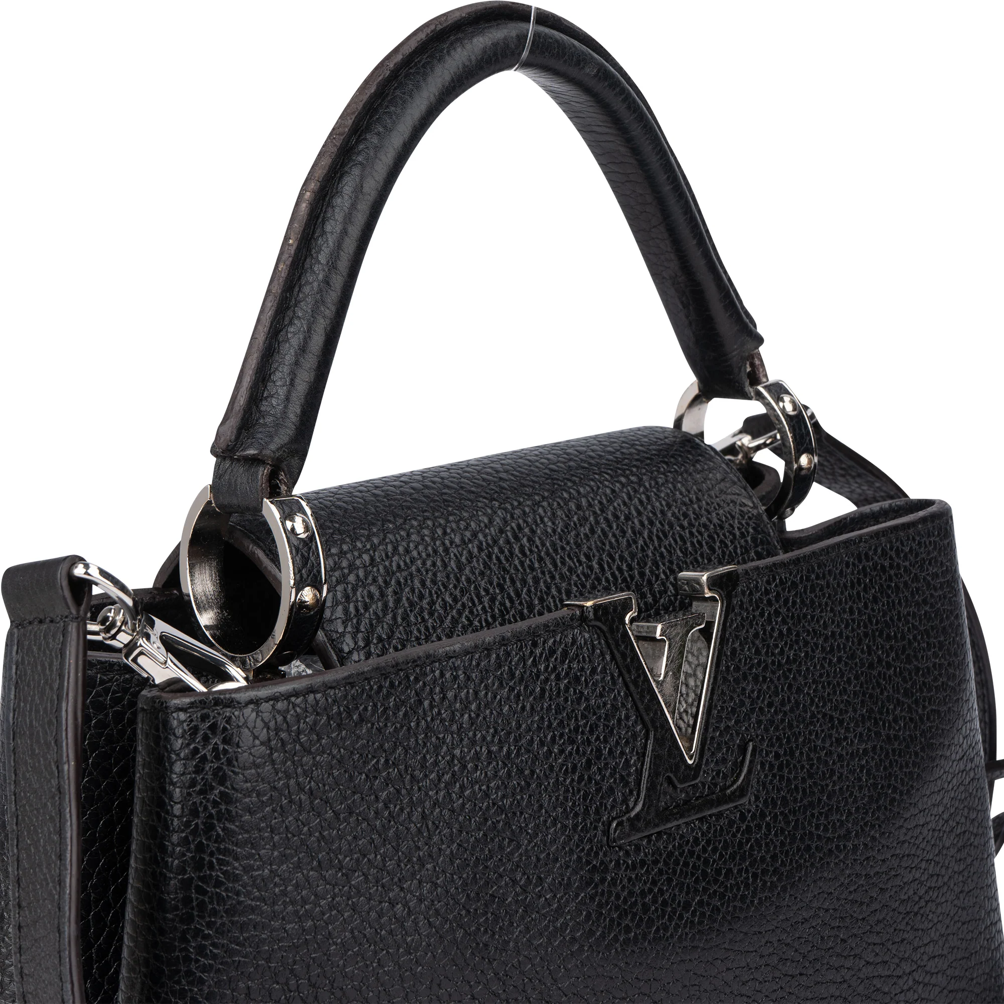 Louis Vuitton Noir Taurillon Capucines BB Handbag