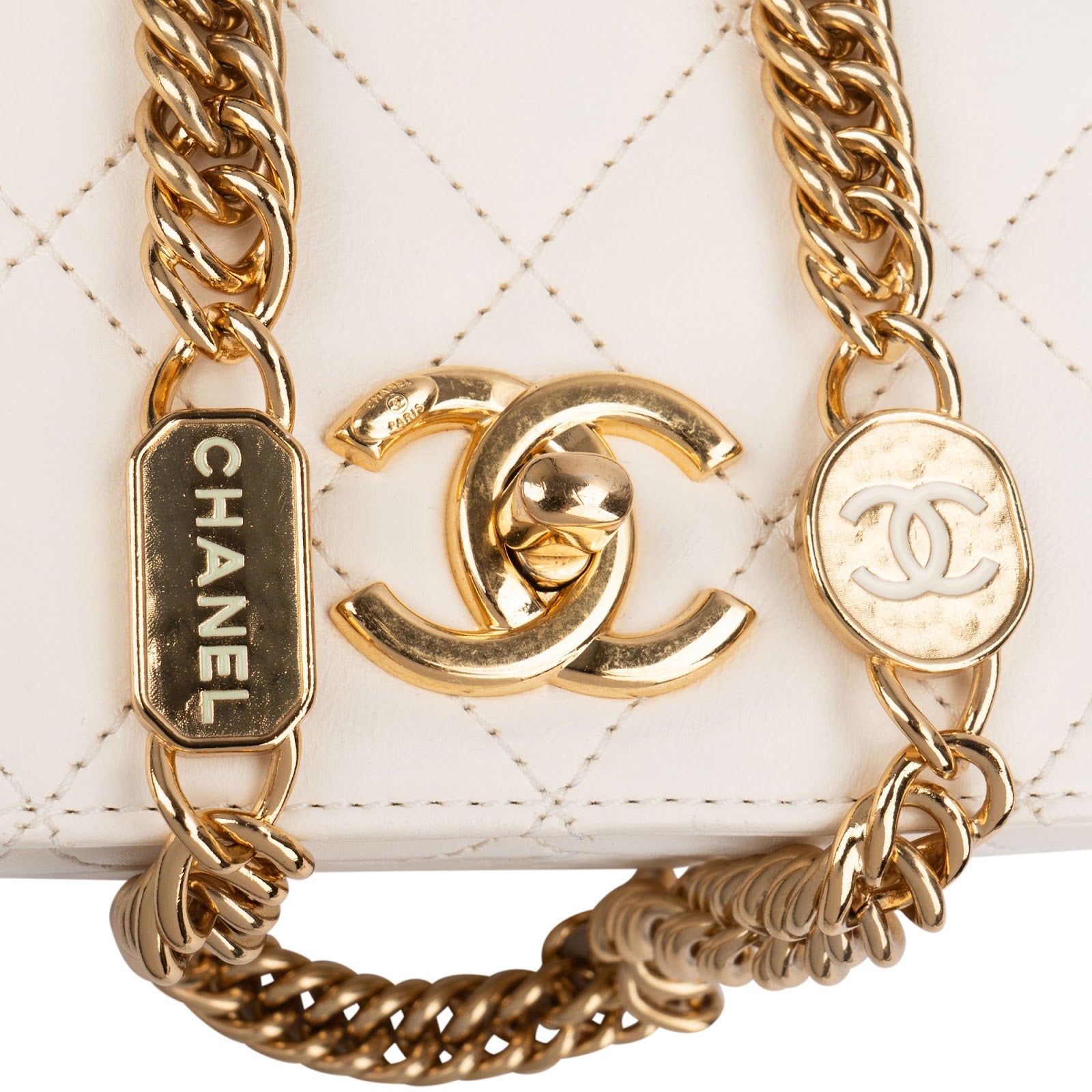 Chanel – Crossbodytas met enkele flap van gewatteerd lamsleer