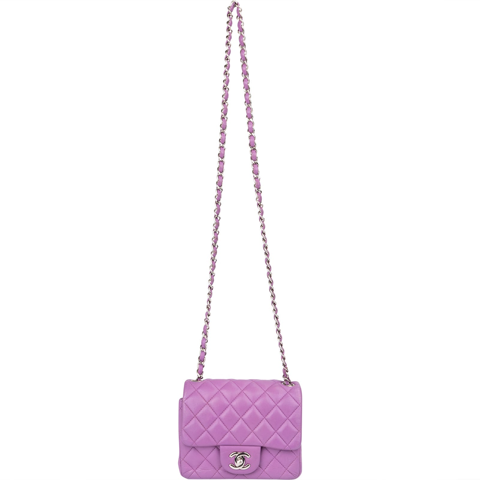 Chanel Quilted Lambskin Small Rectangular Single Flap Crossbody Bag