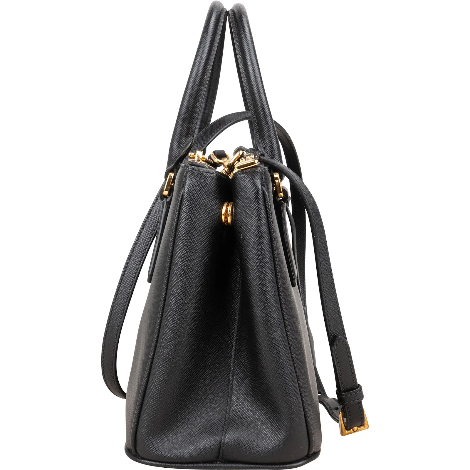 Prada Saffiano Leather Small Galleria Double ZIP Handbag