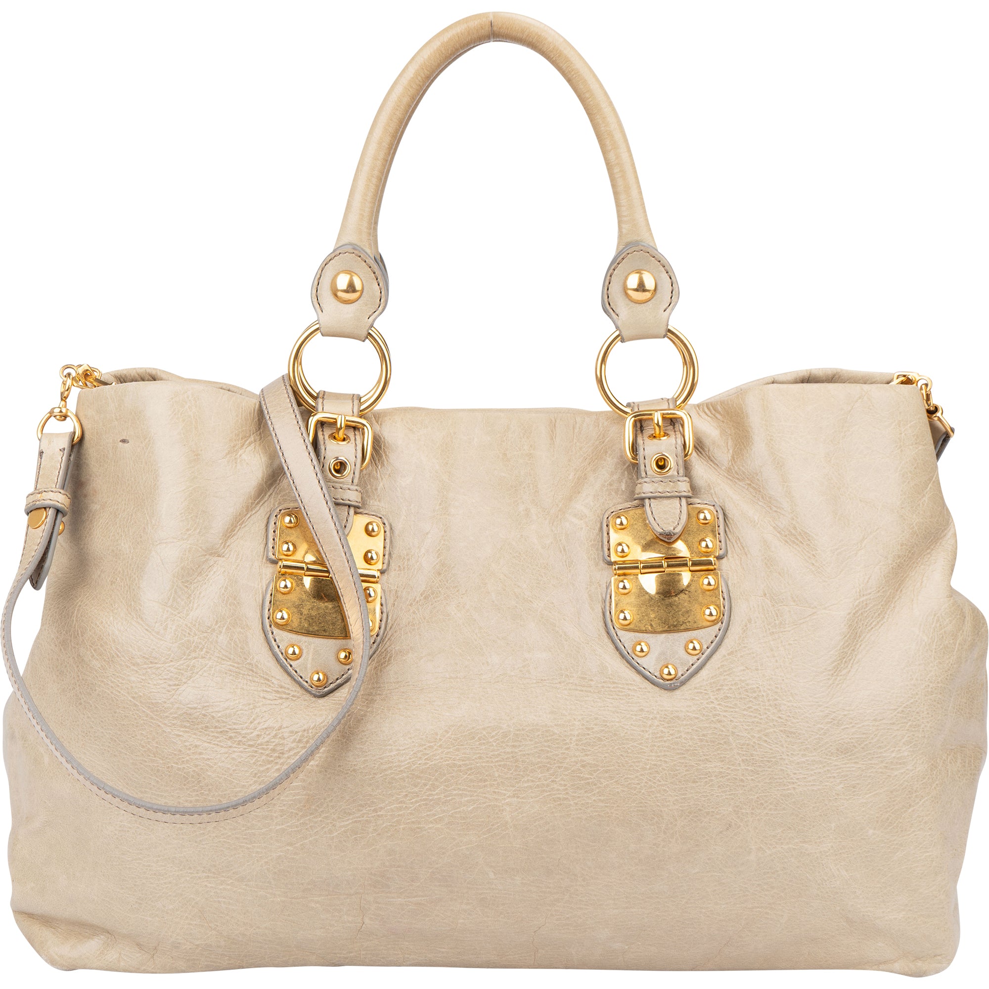 Miu Miu Classic Leather City Handbag