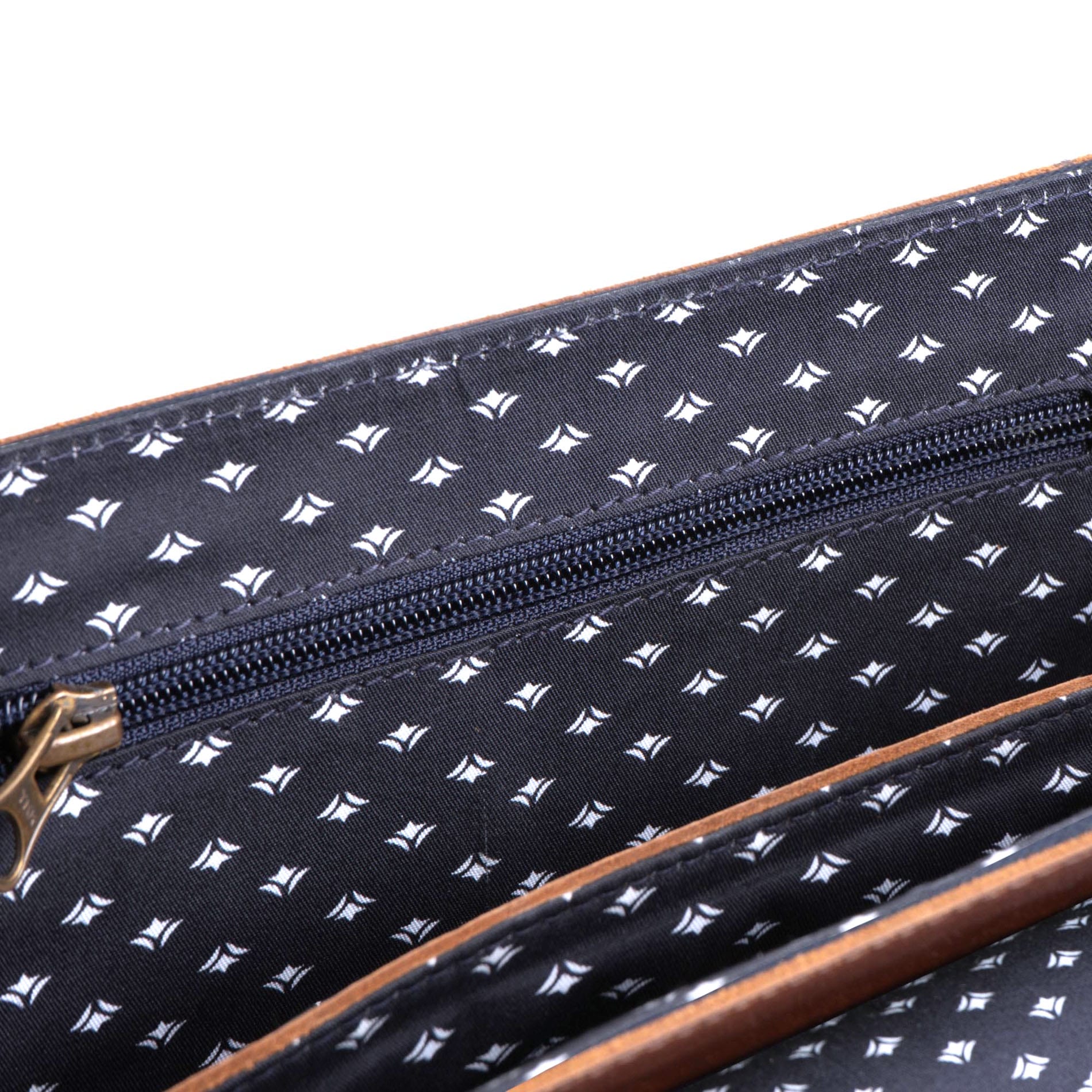 Messenger Bag Times Leder - BROWN/Dots