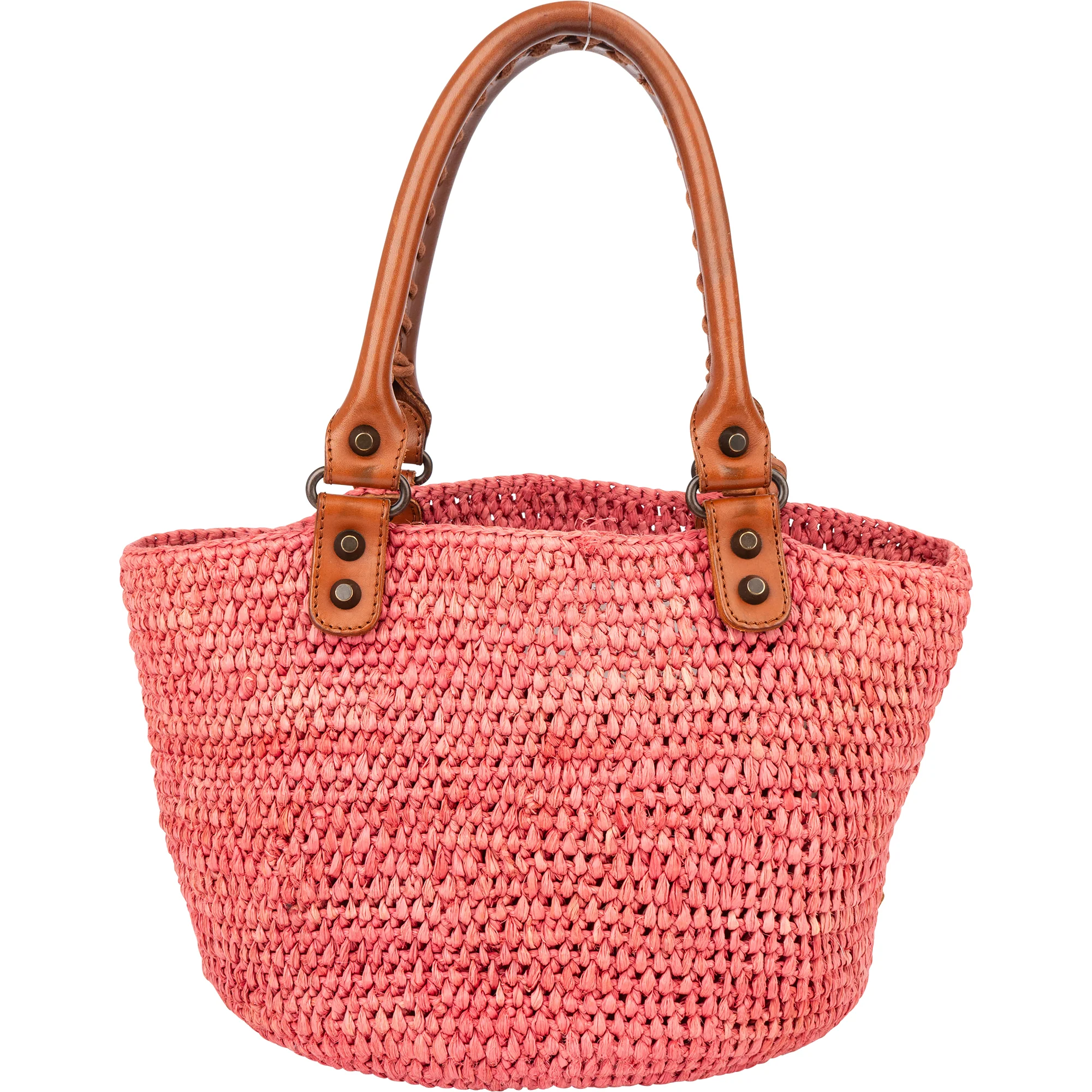 Balenciaga Raffia Panier City Handbag
