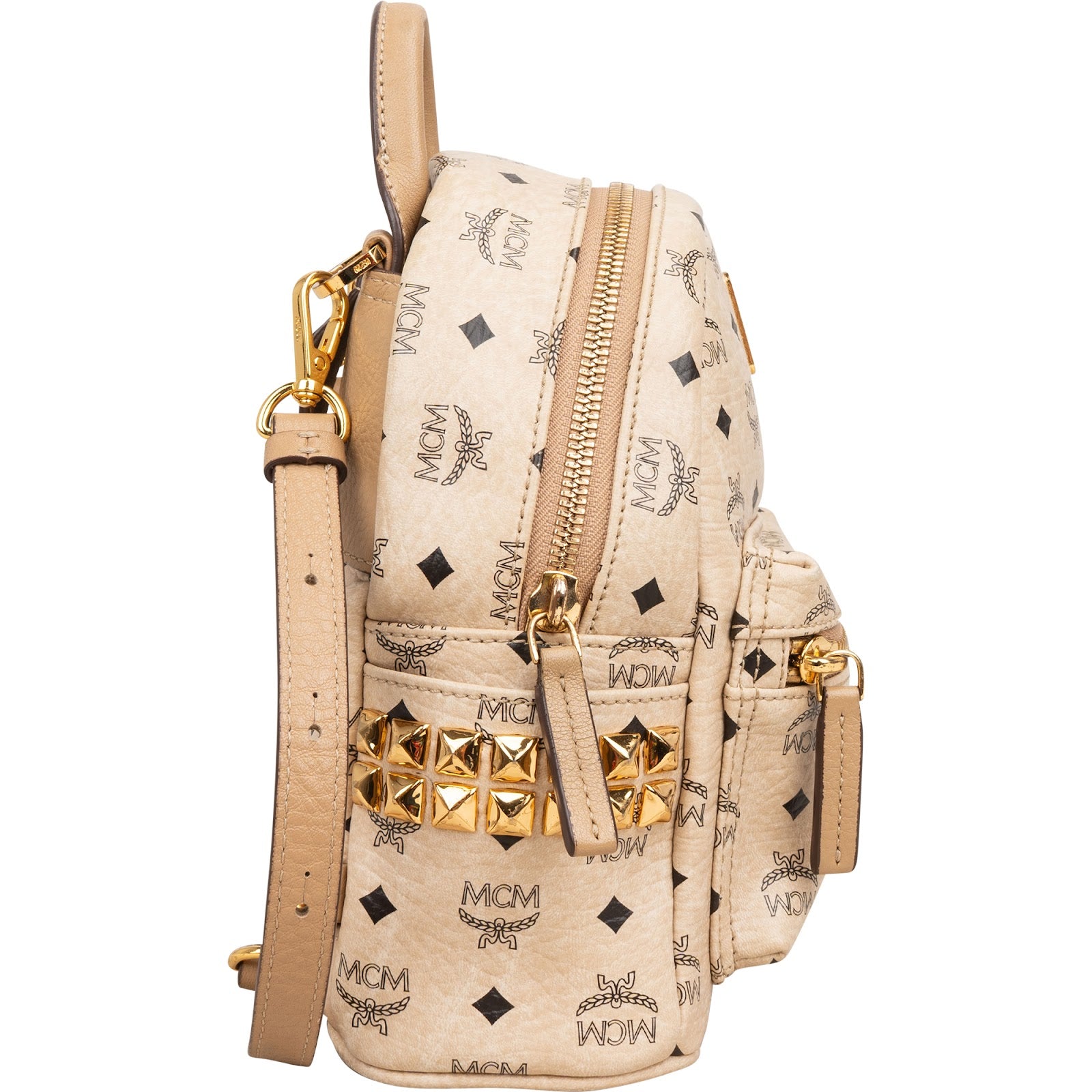 MCM Monogram Visetos Stark Mini Backpack