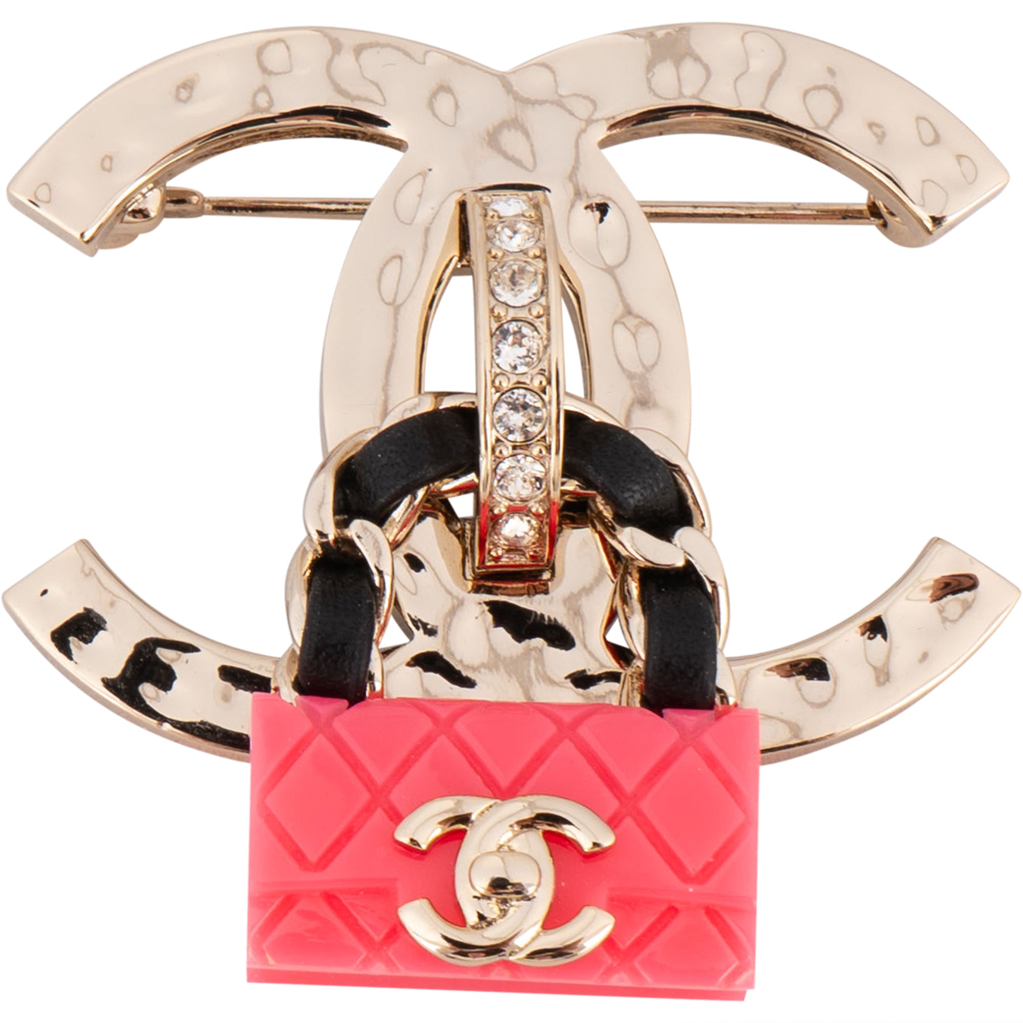 Chanel Crystal CC Flap Bag Brooch