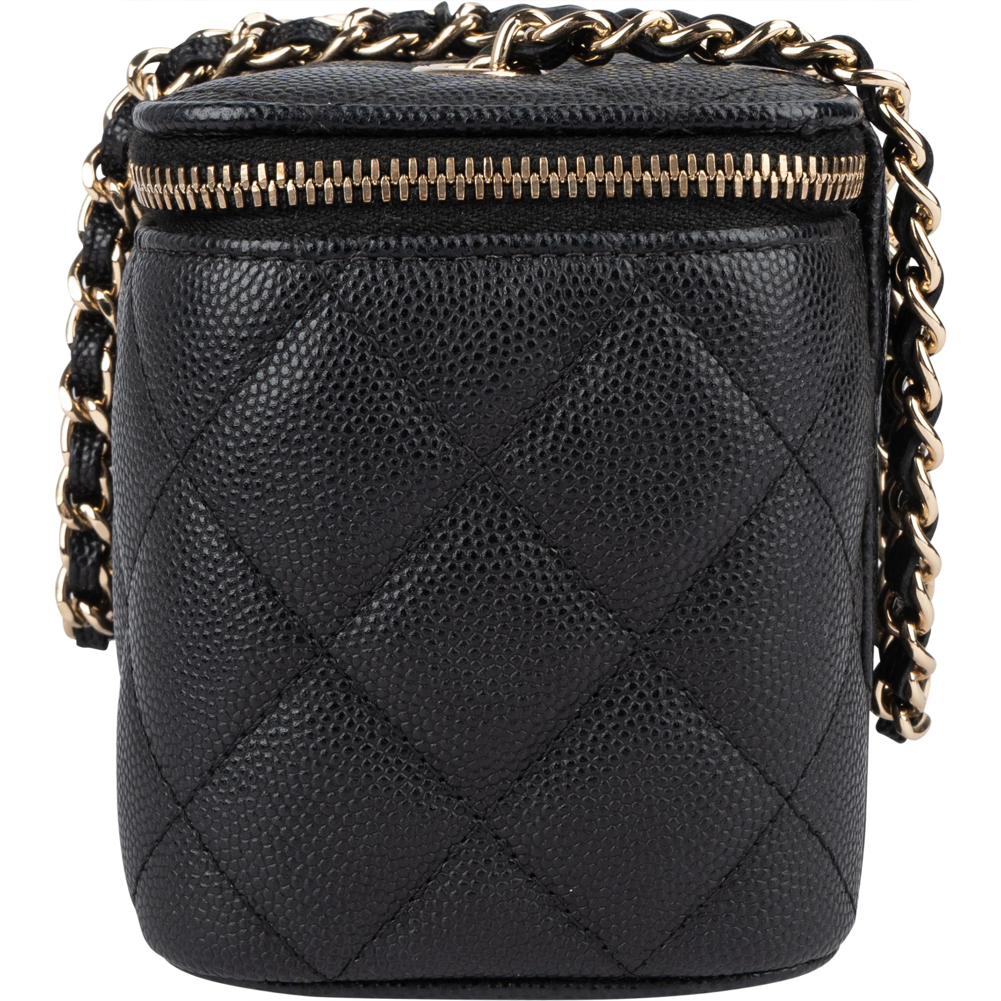 Chanel Quilted Caviar Leather Vanity Case Crossbody Bag