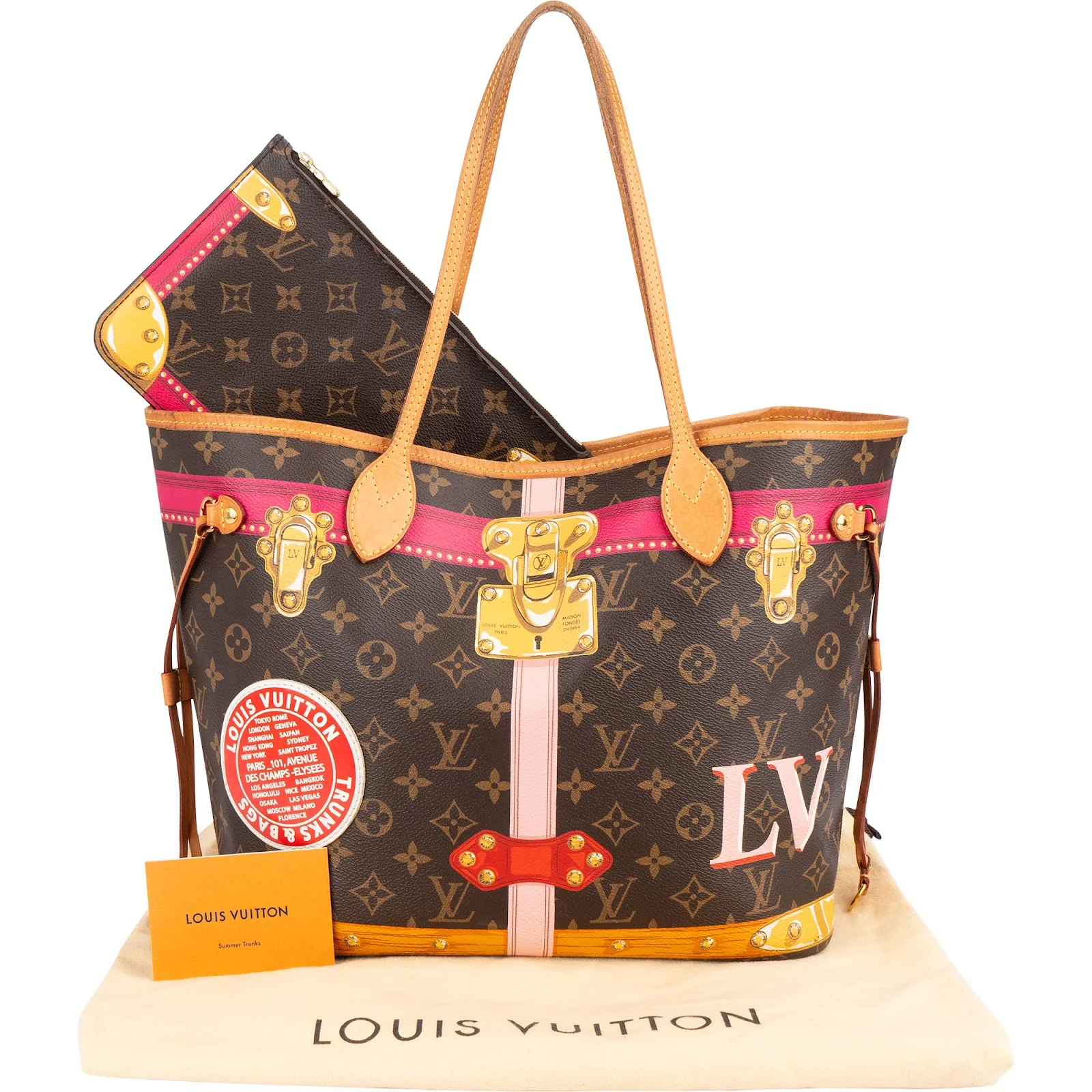 Louis Vuitton Monogram Limited Edition Summer Trunks Neverfull MM Shopper