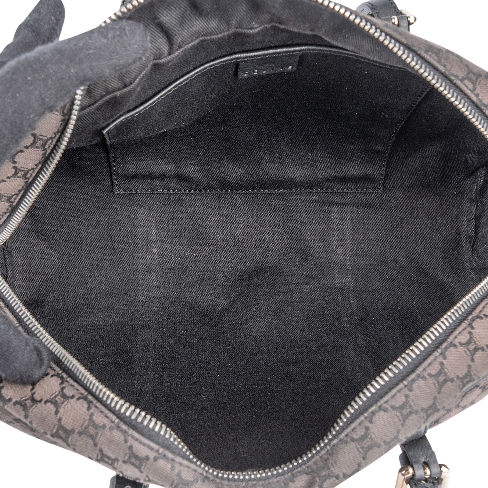 Celine Black Macadam Nylon Boston Shoulder Bag