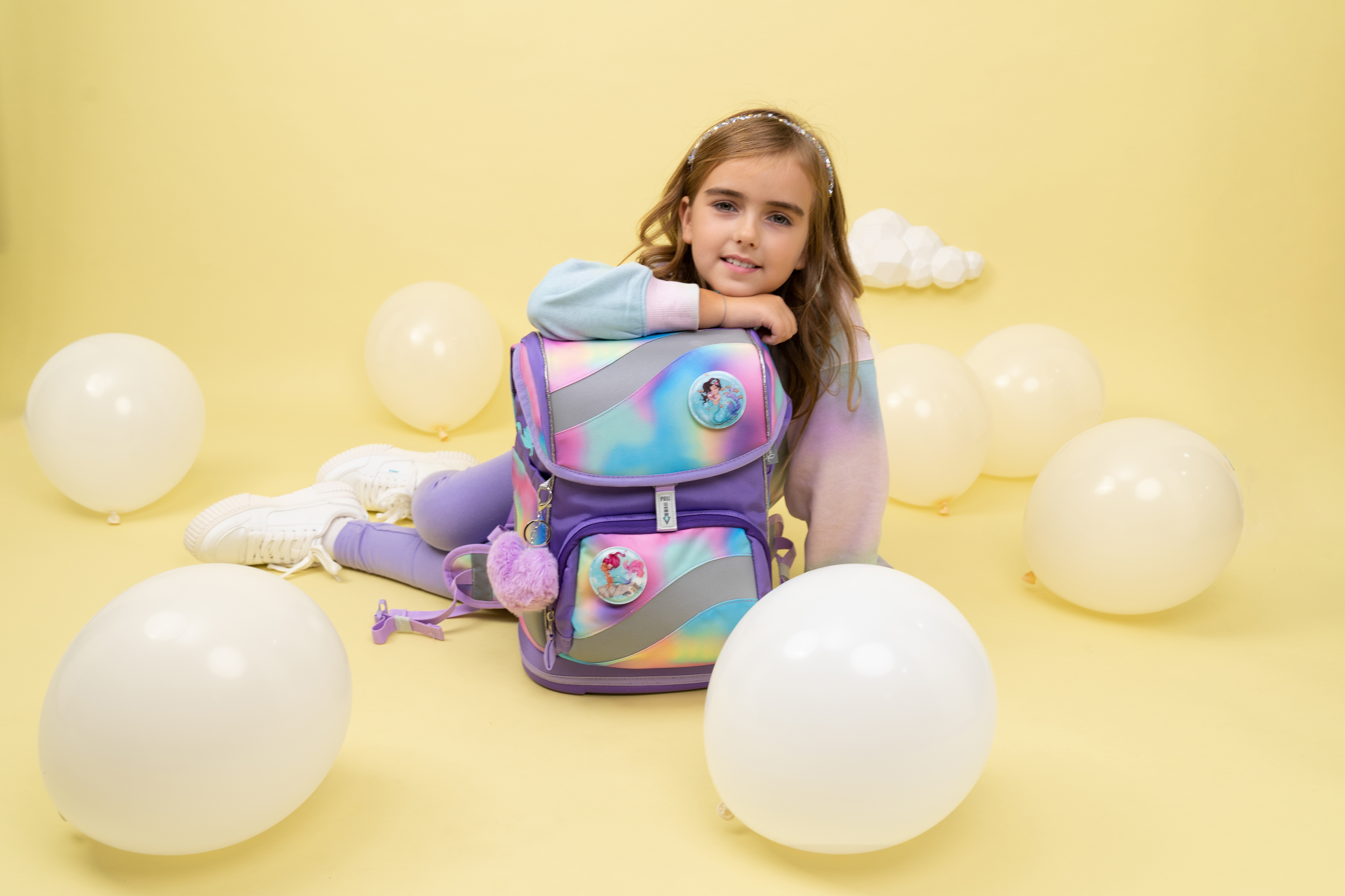 Smarty satchel set 5-piece with 6 patches - Rainbow Color